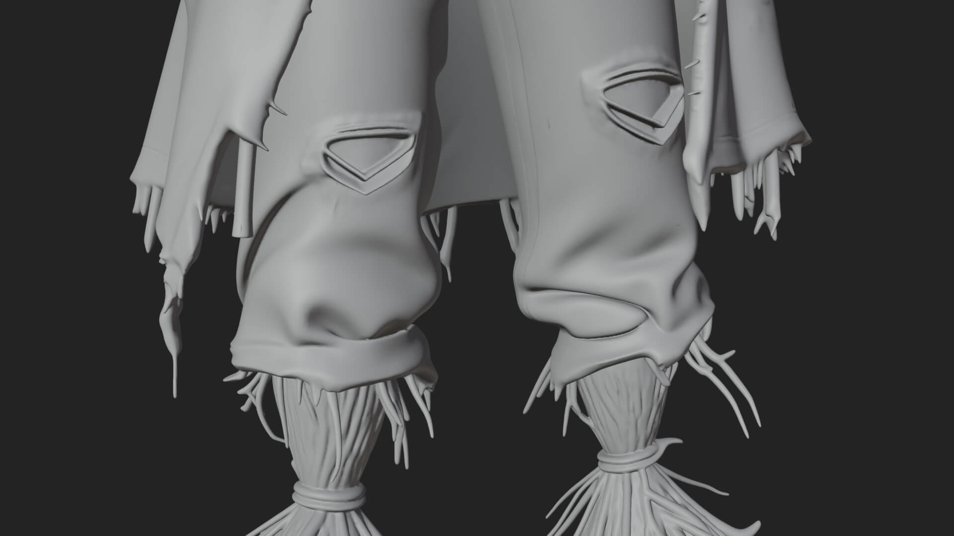 Pumpkin Scarecrow Statue Design 17 3D Print Model 3D Model