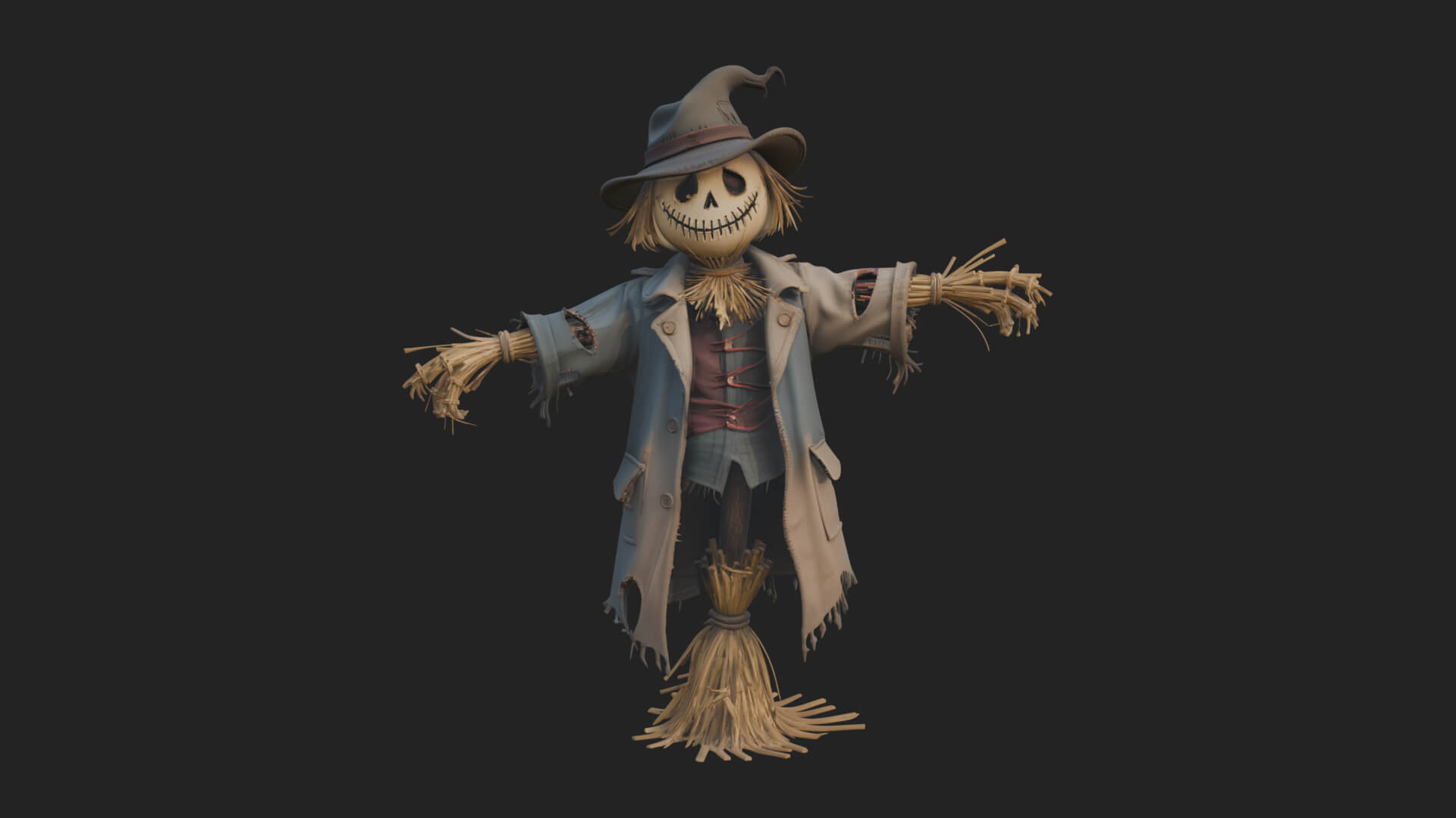 Pumpkin Scarecrow Statue Design 18 3D Print Model 3D Model