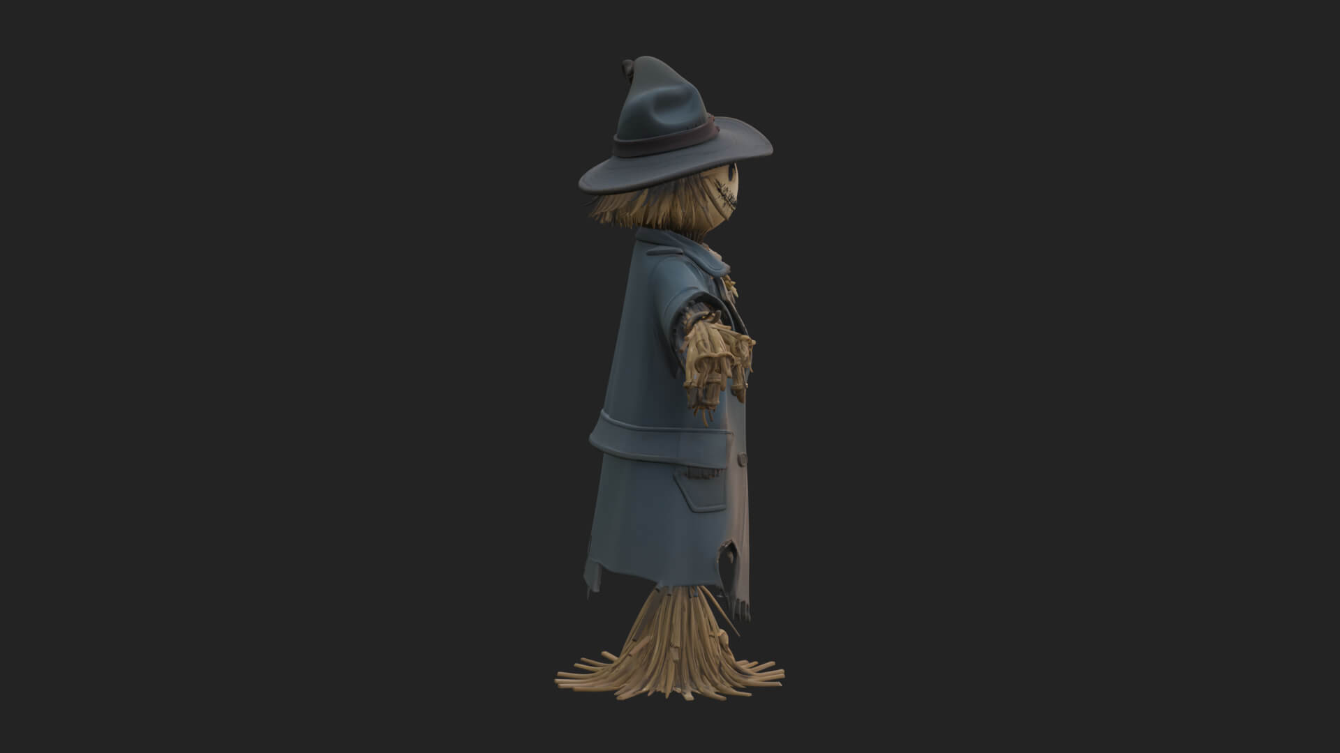 Pumpkin Scarecrow Statue Design 18 3D Print Model 3D Model