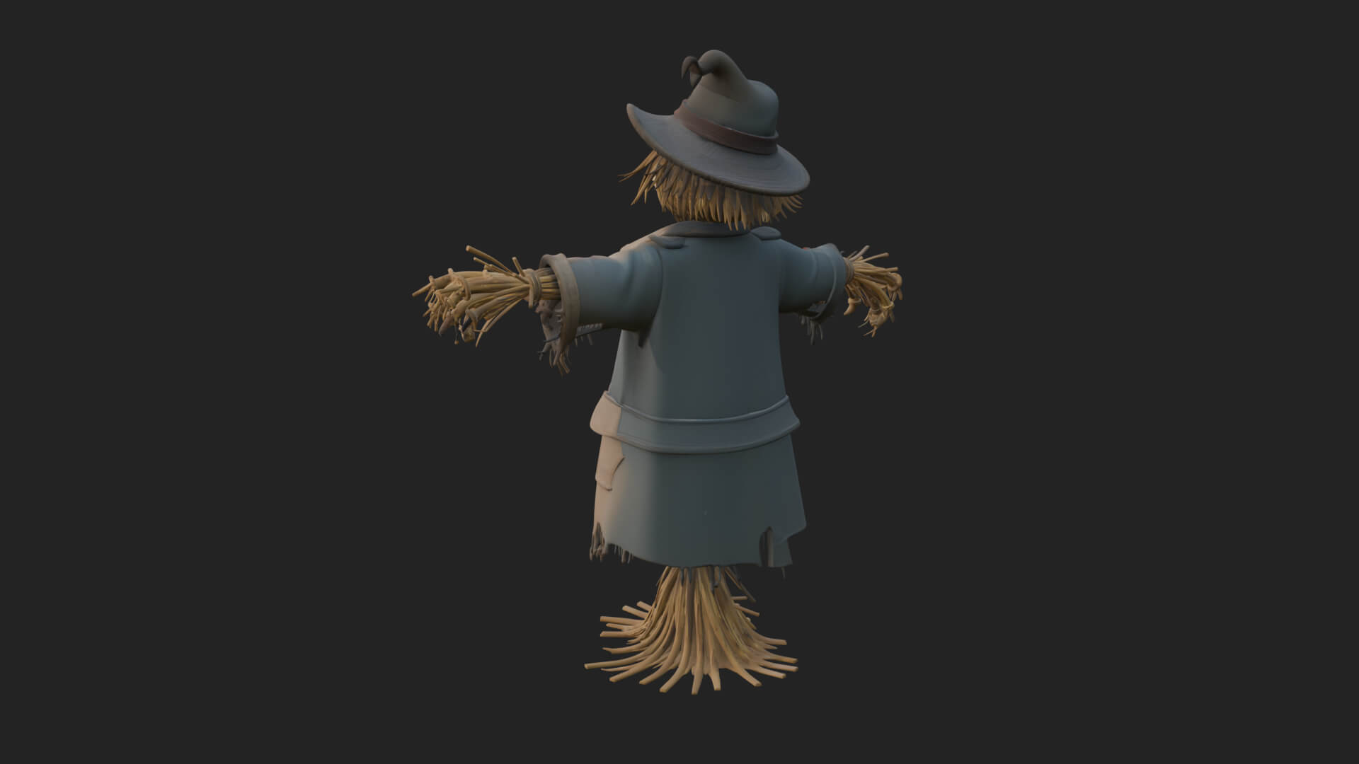 Pumpkin Scarecrow Statue Design 18 3D Print Model 3D Model