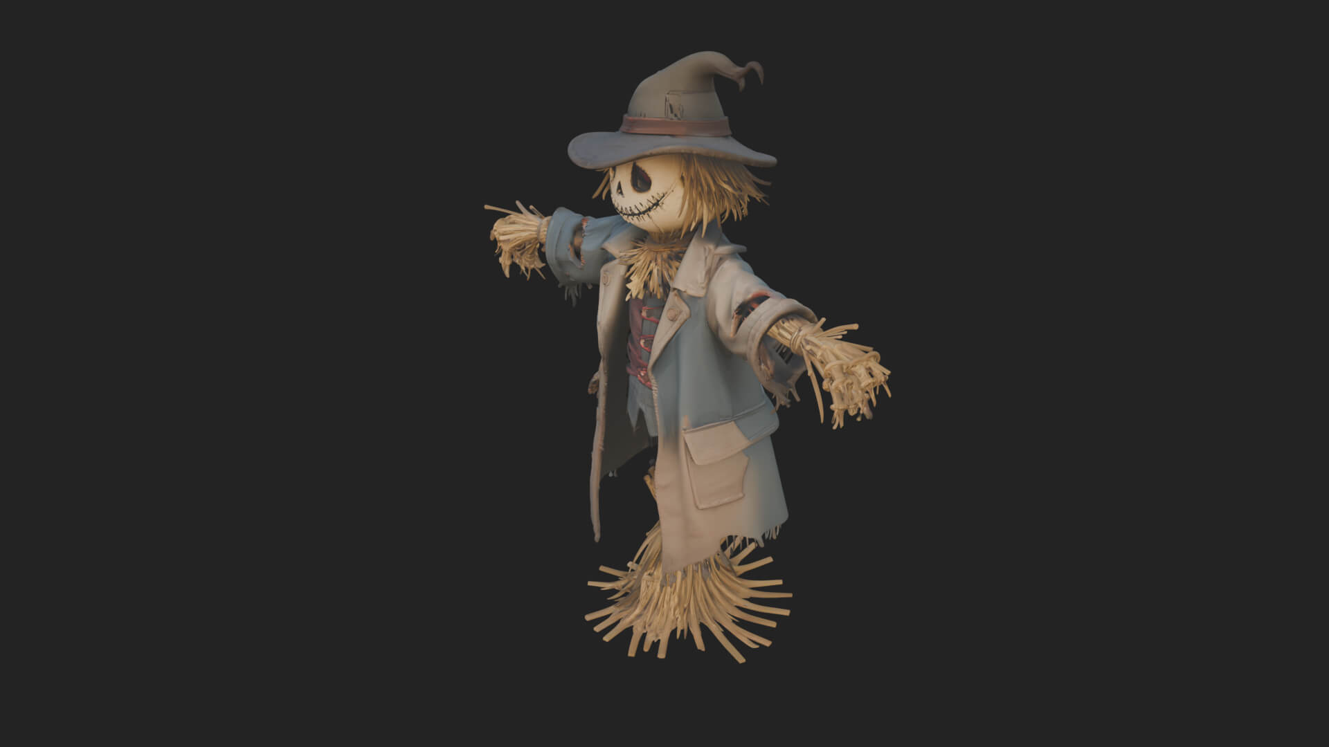 Pumpkin Scarecrow Statue Design 18 3D Print Model 3D Model