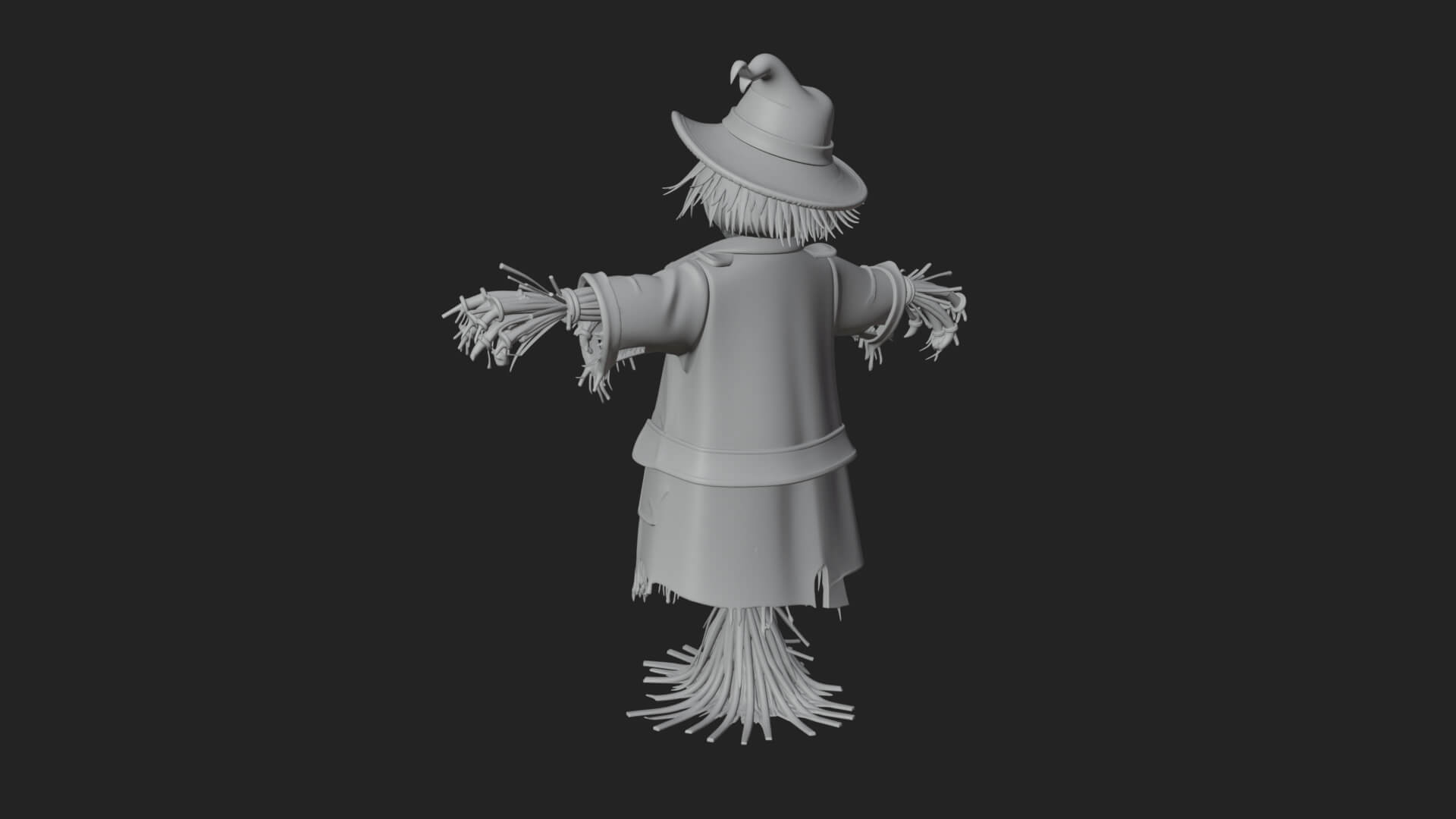 Pumpkin Scarecrow Statue Design 18 3D Print Model 3D Model