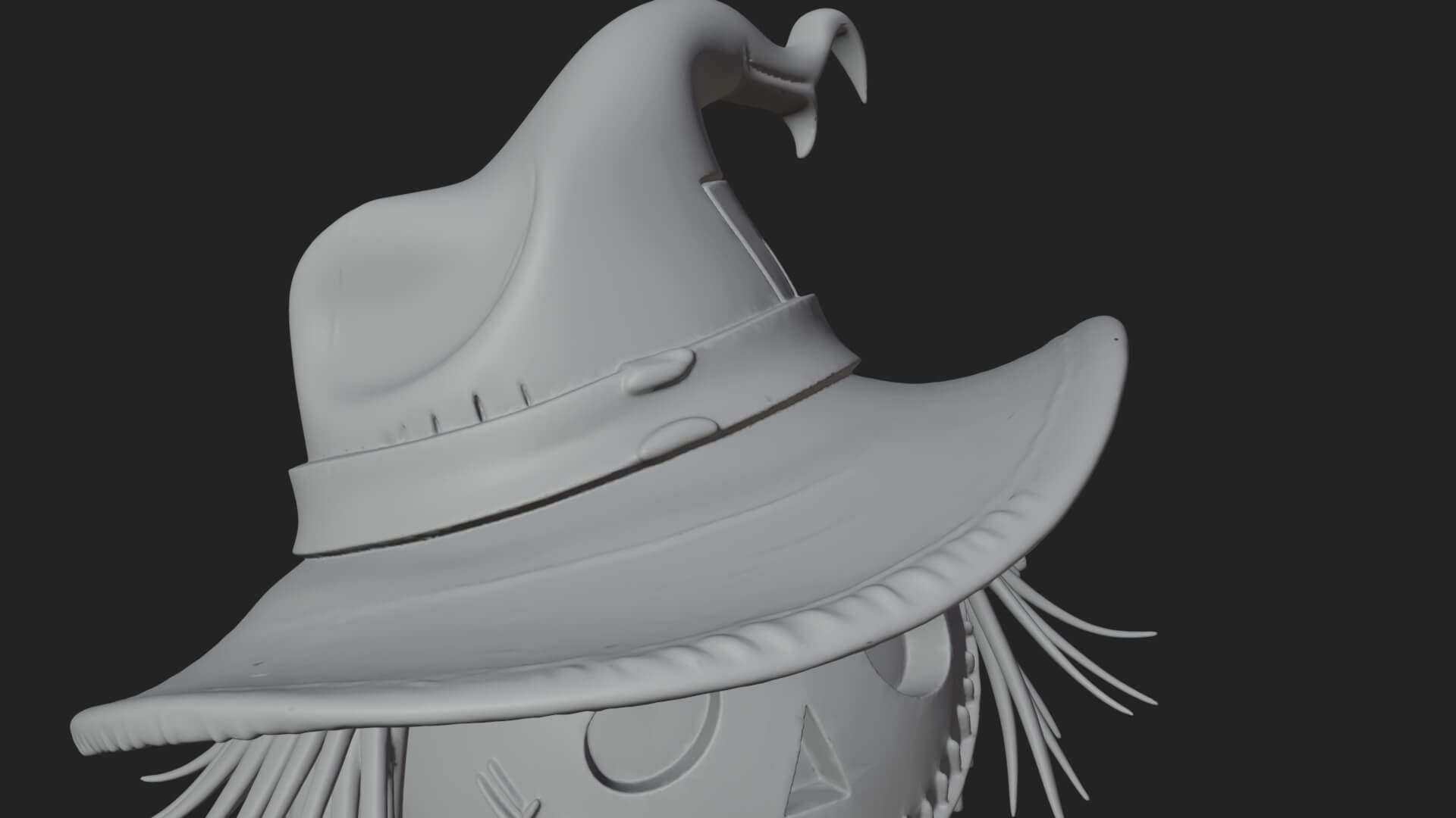 Pumpkin Scarecrow Statue Design 18 3D Print Model 3D Model