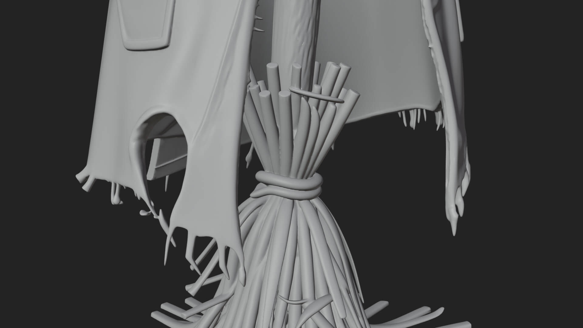 Pumpkin Scarecrow Statue Design 18 3D Print Model 3D Model