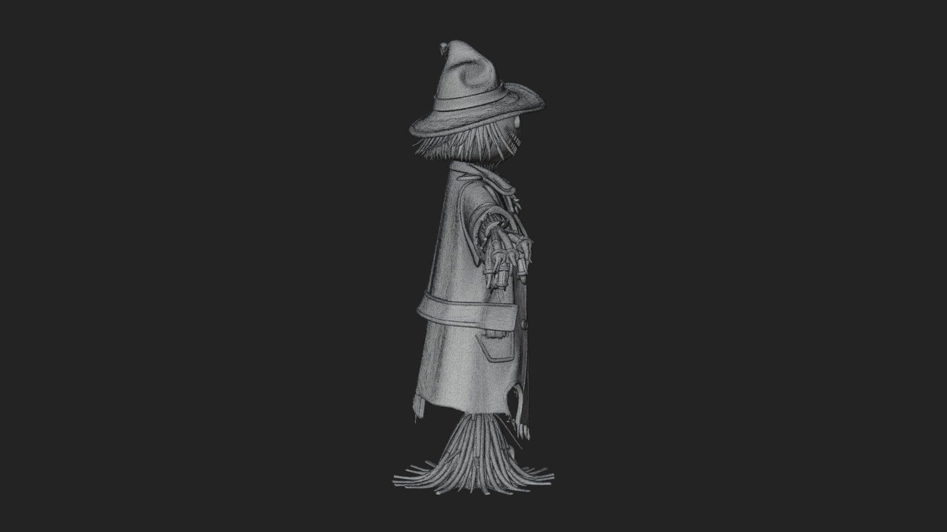 Pumpkin Scarecrow Statue Design 18 3D Print Model 3D Model