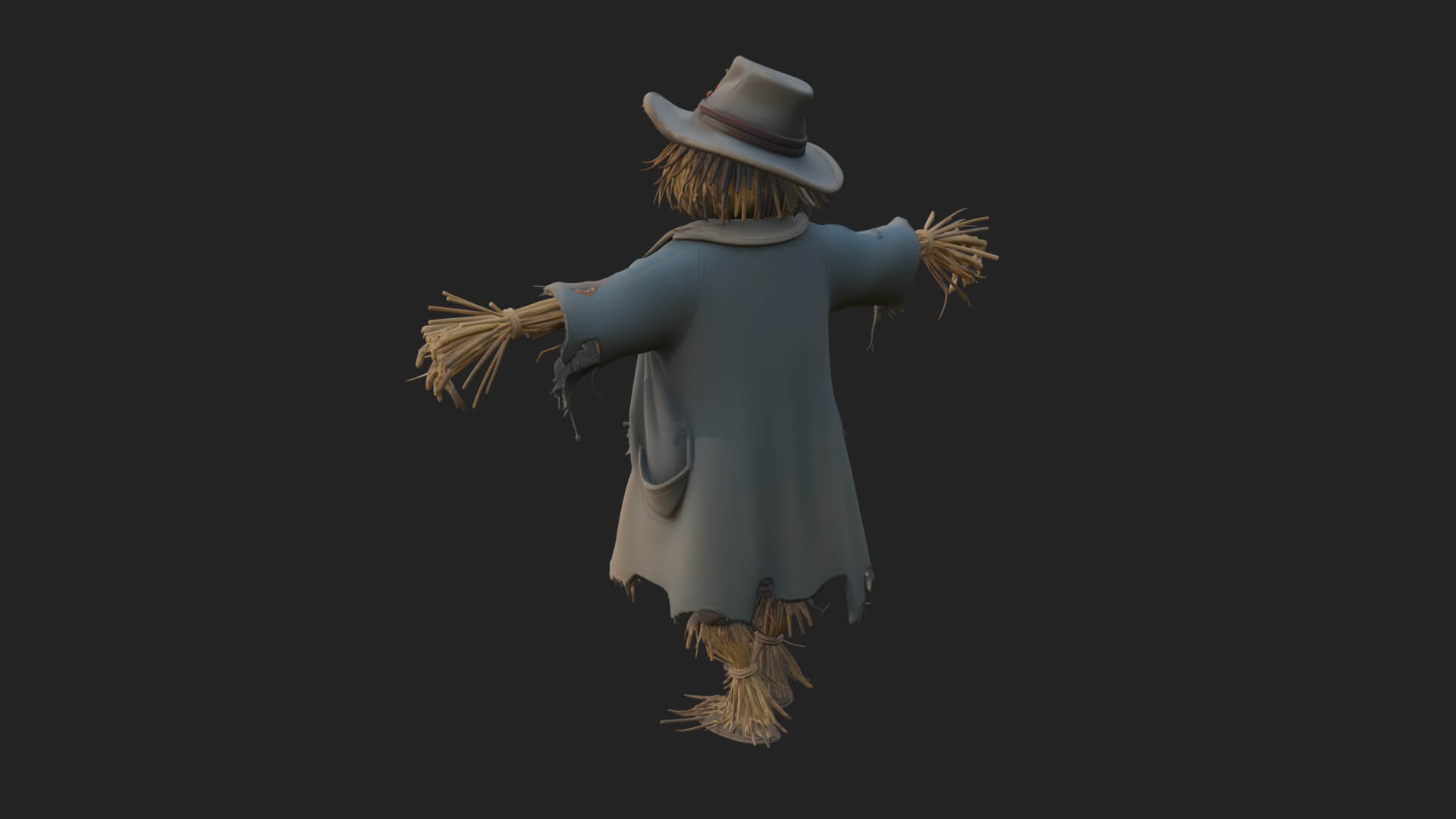 Pumpkin Scarecrow Statue Design 19 3D Print Model 3D Model