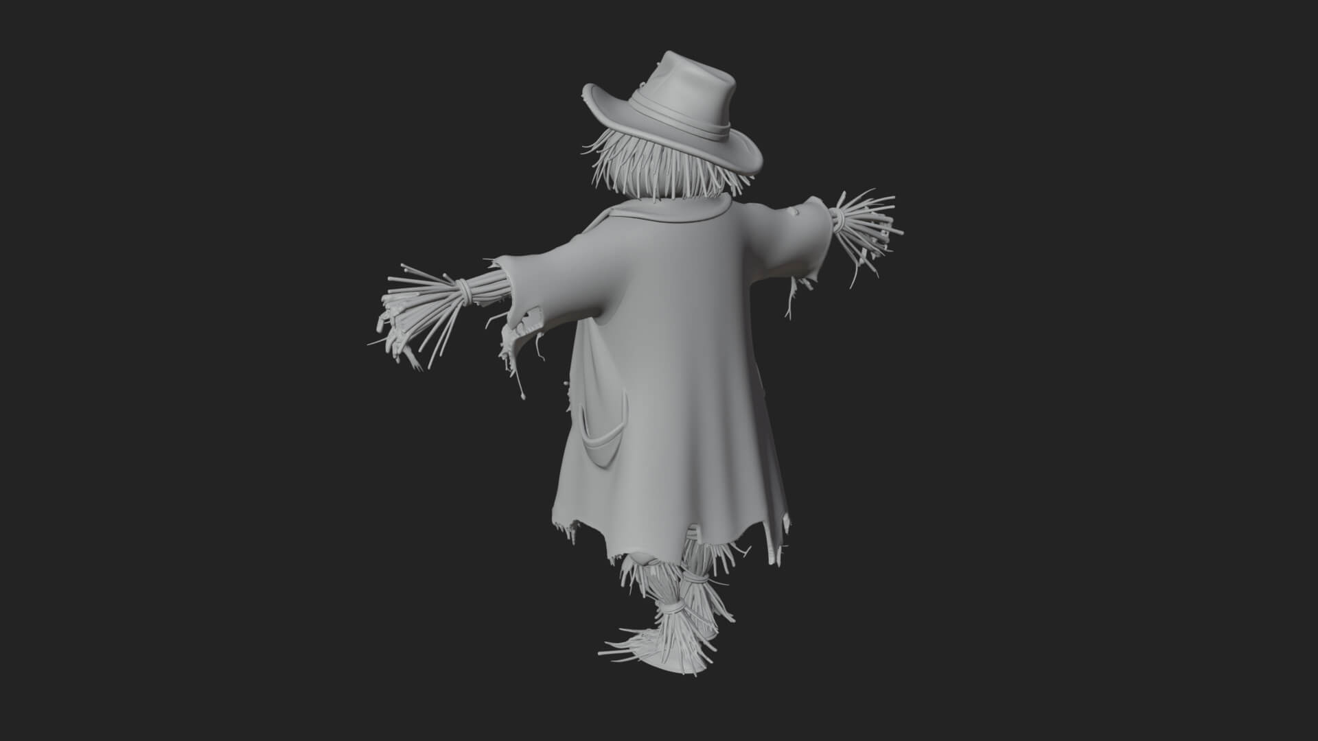 Pumpkin Scarecrow Statue Design 19 3D Print Model 3D Model