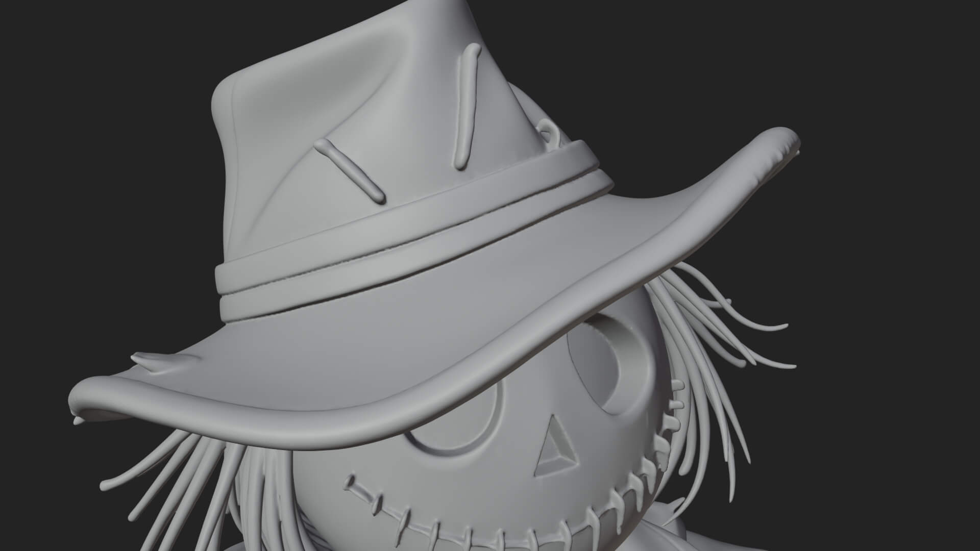 Pumpkin Scarecrow Statue Design 19 3D Print Model 3D Model