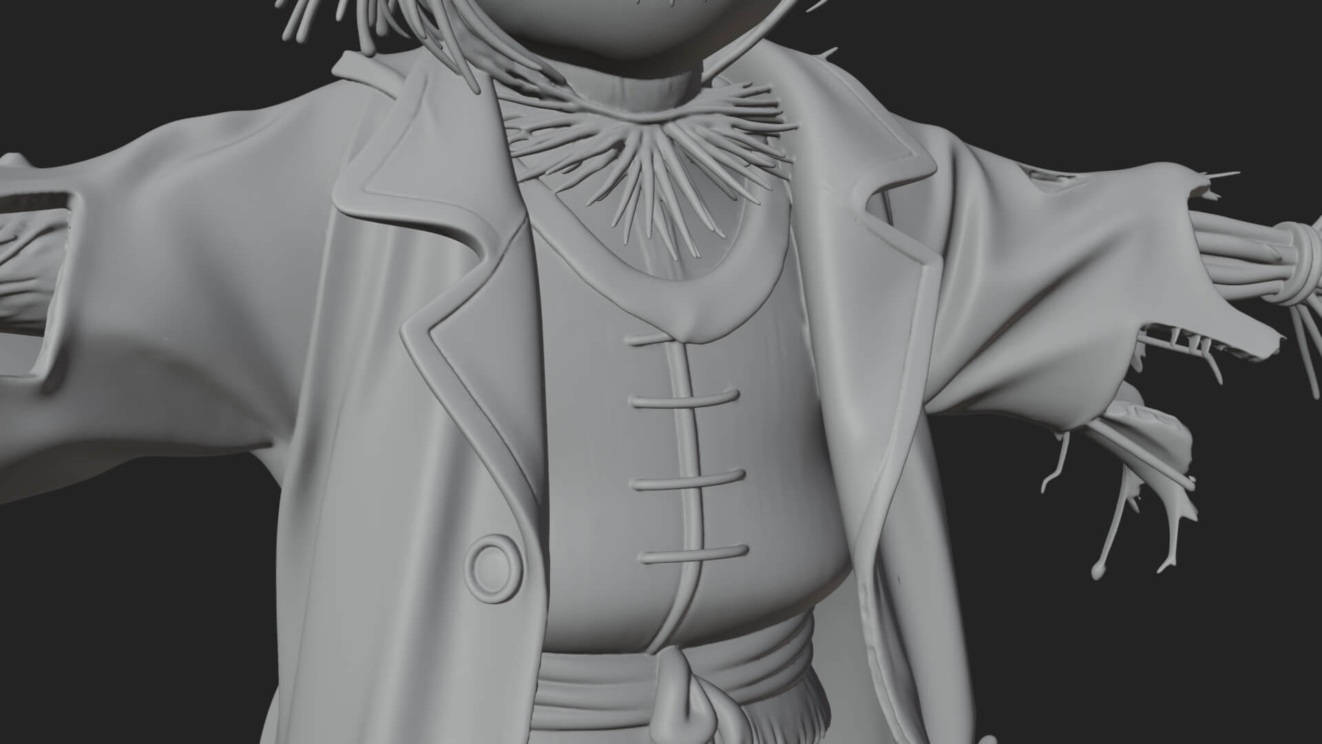 Pumpkin Scarecrow Statue Design 19 3D Print Model 3D Model