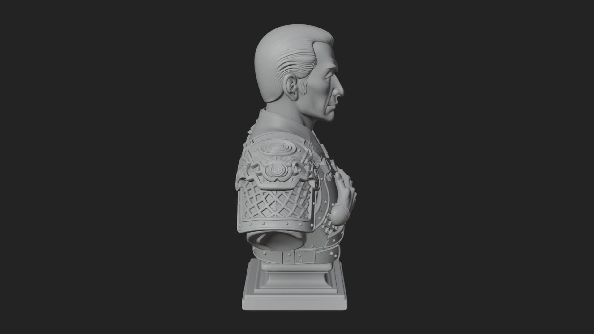 Purple Armor Elder Bust Design 1 3D Print Model 3D Model