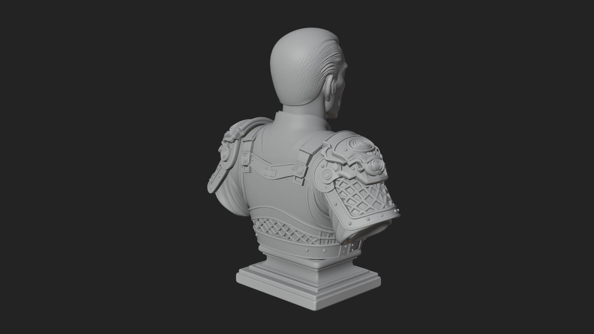 Purple Armor Elder Bust Design 1 3D Print Model 3D Model