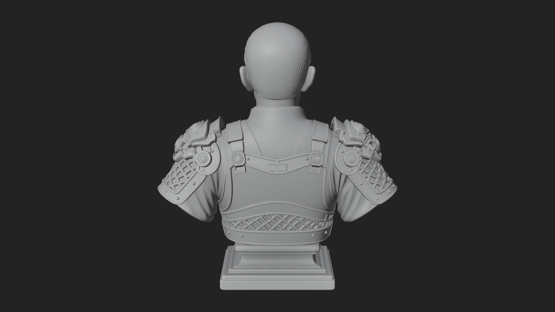 Purple Armor Elder Bust Design 1 3D Print Model 3D Model