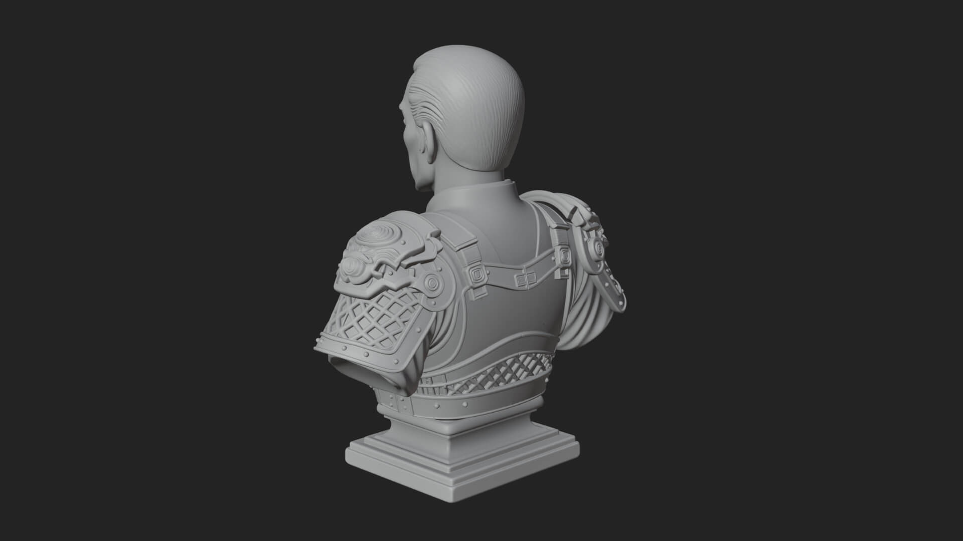 Purple Armor Elder Bust Design 1 3D Print Model 3D Model
