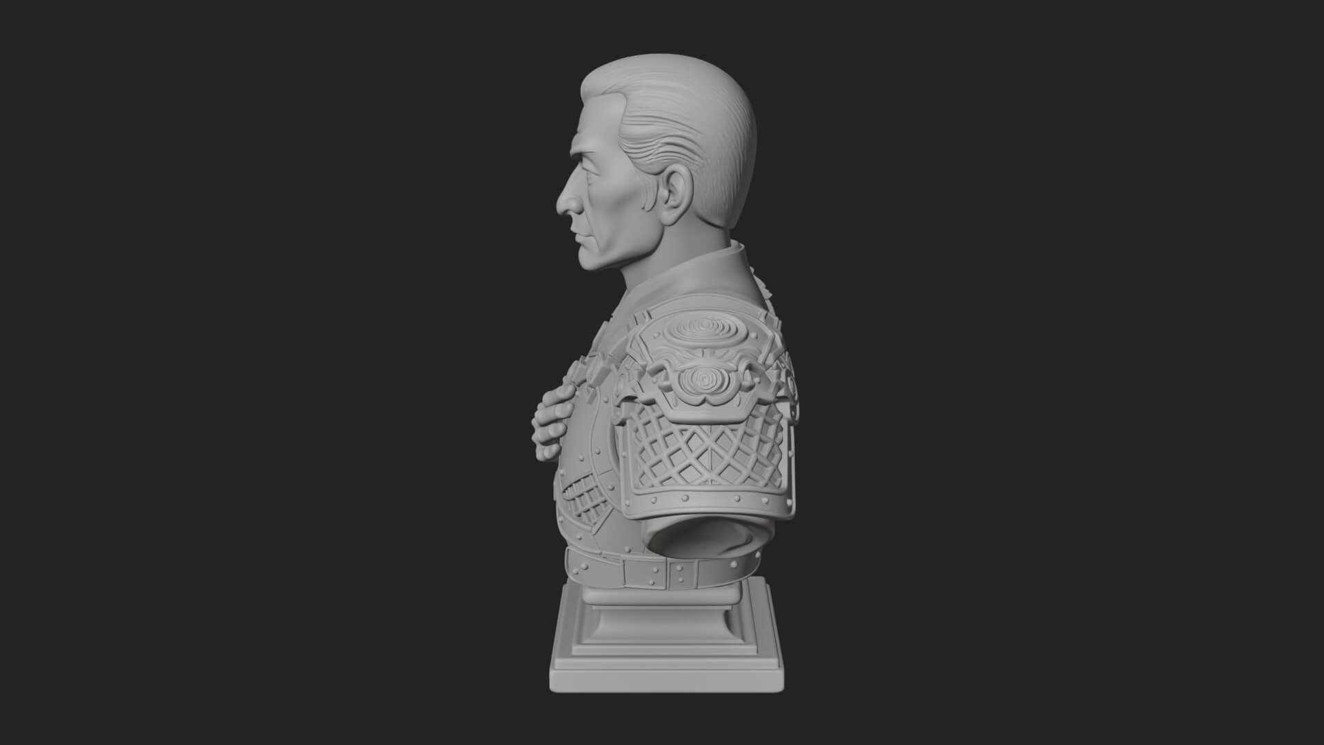 Purple Armor Elder Bust Design 1 3D Print Model 3D Model