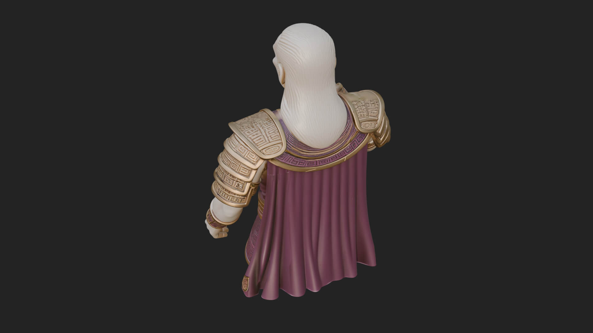Purple Armor Elder Bust Design 10 3D Print Model 3D Model
