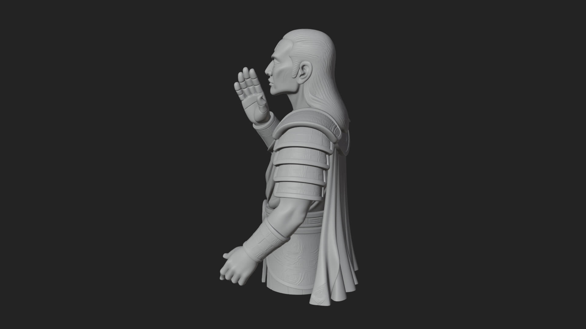 Purple Armor Elder Bust Design 10 3D Print Model 3D Model