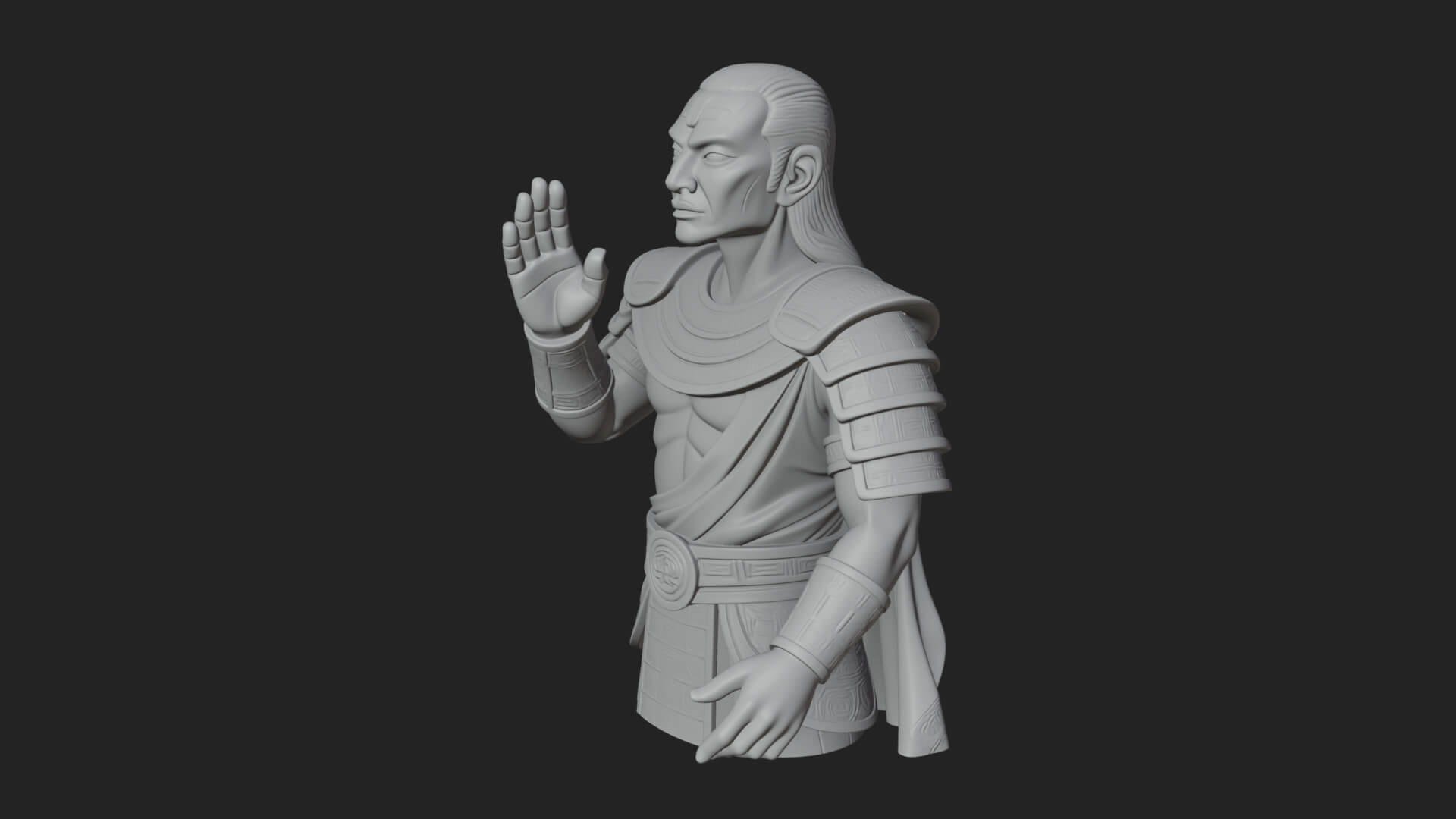 Purple Armor Elder Bust Design 10 3D Print Model 3D Model