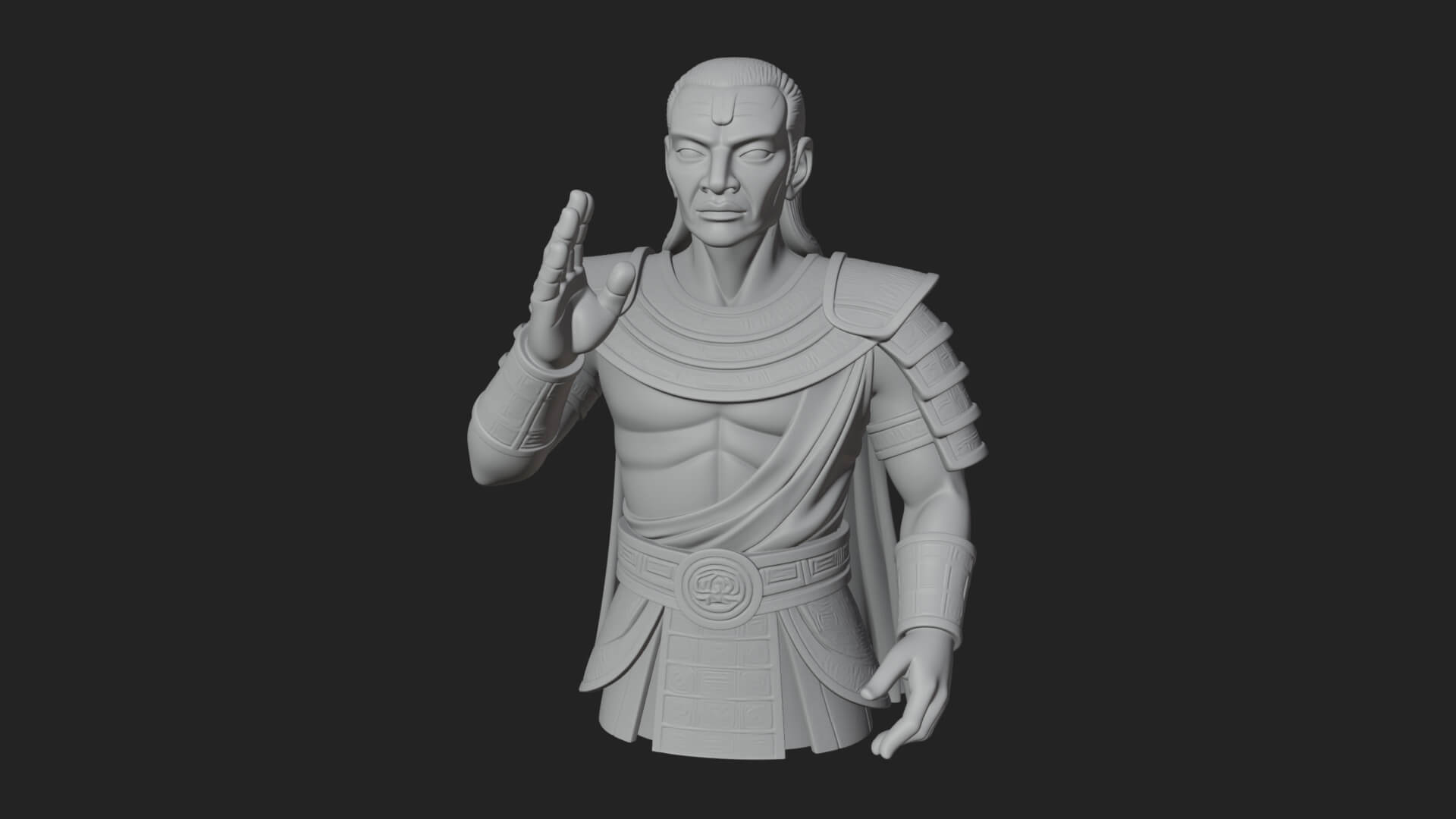 Purple Armor Elder Bust Design 10 3D Print Model 3D Model