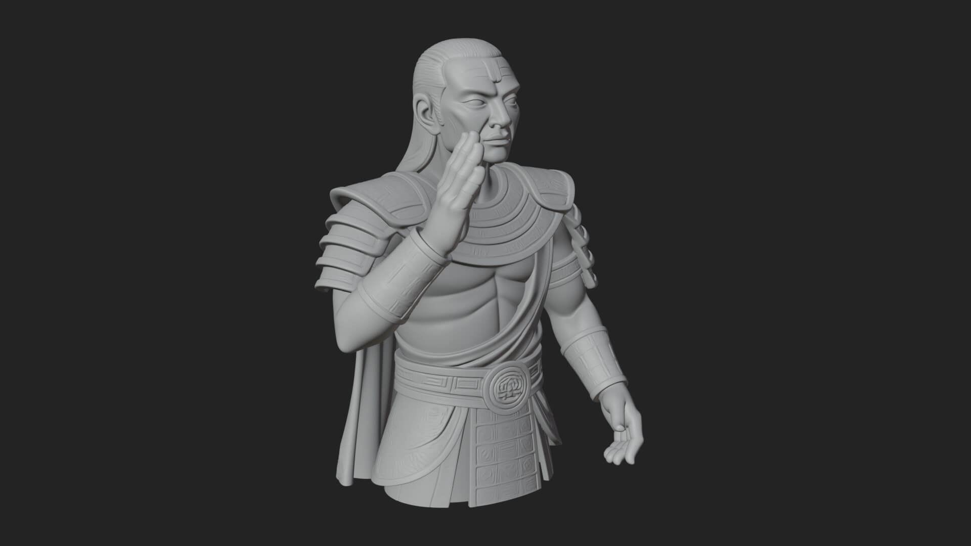 Purple Armor Elder Bust Design 10 3D Print Model 3D Model