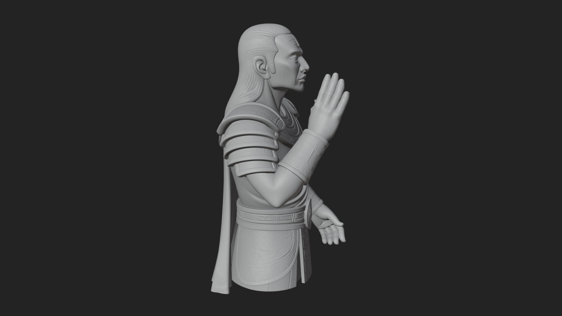 Purple Armor Elder Bust Design 10 3D Print Model 3D Model