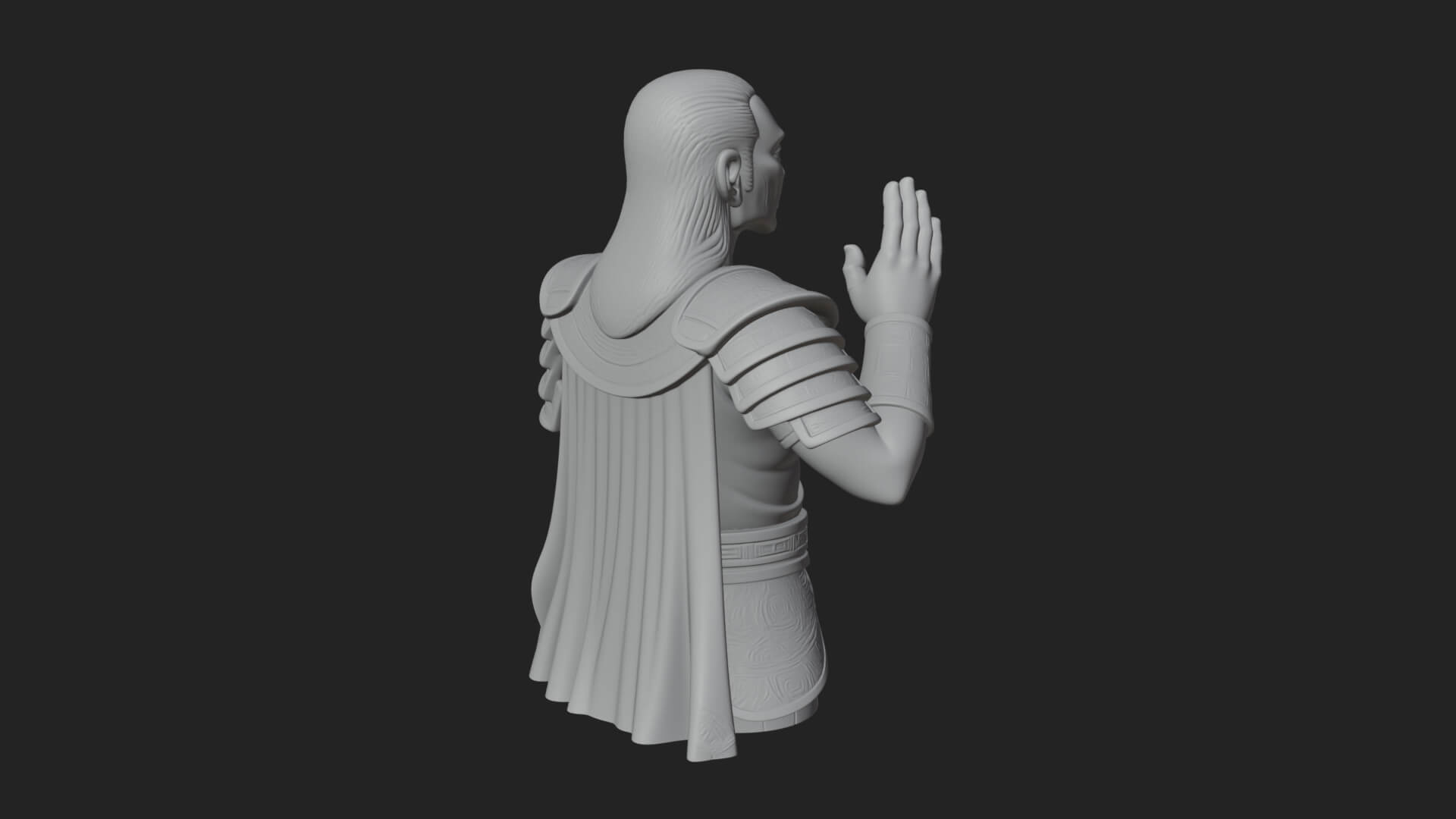 Purple Armor Elder Bust Design 10 3D Print Model 3D Model