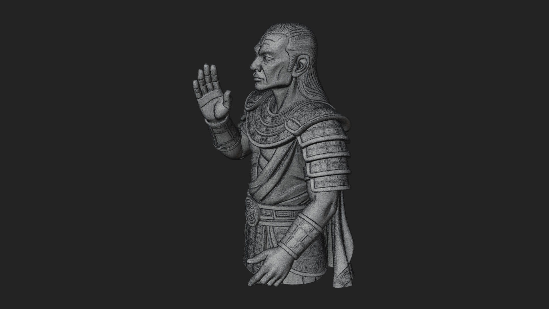 Purple Armor Elder Bust Design 10 3D Print Model 3D Model