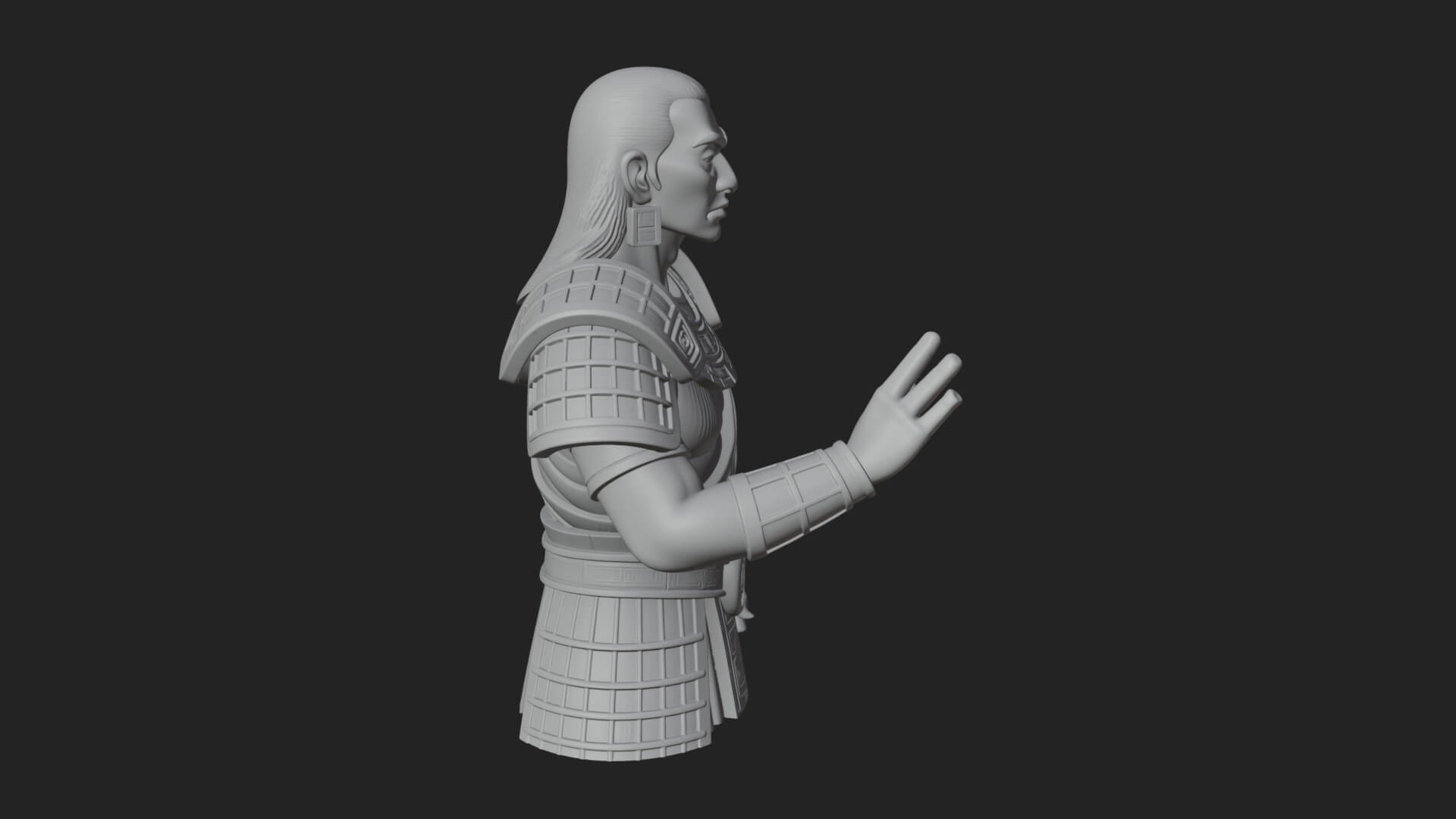 Purple Armor Elder Bust Design 11 3D Print Model 3D Model