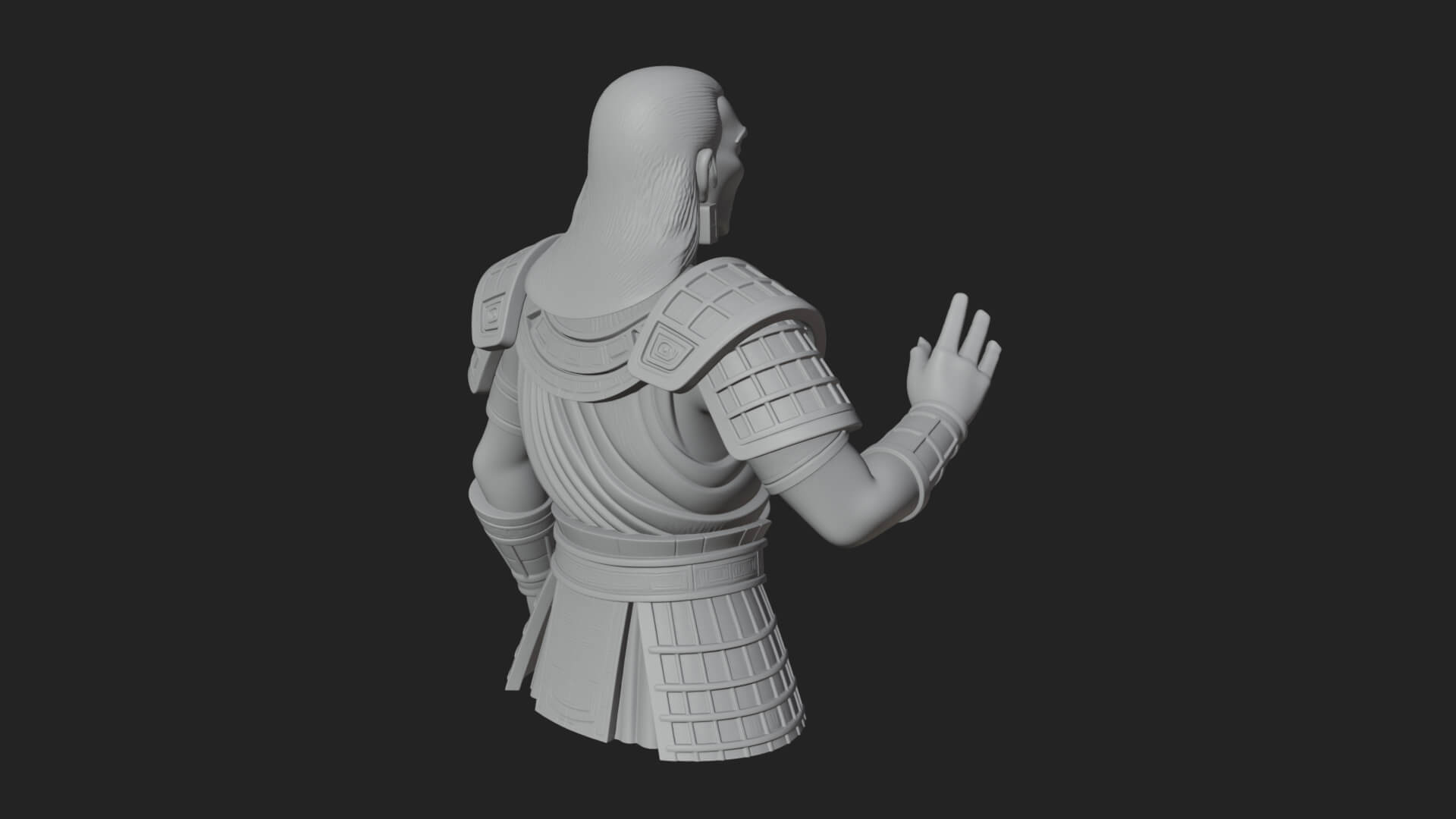 Purple Armor Elder Bust Design 11 3D Print Model 3D Model