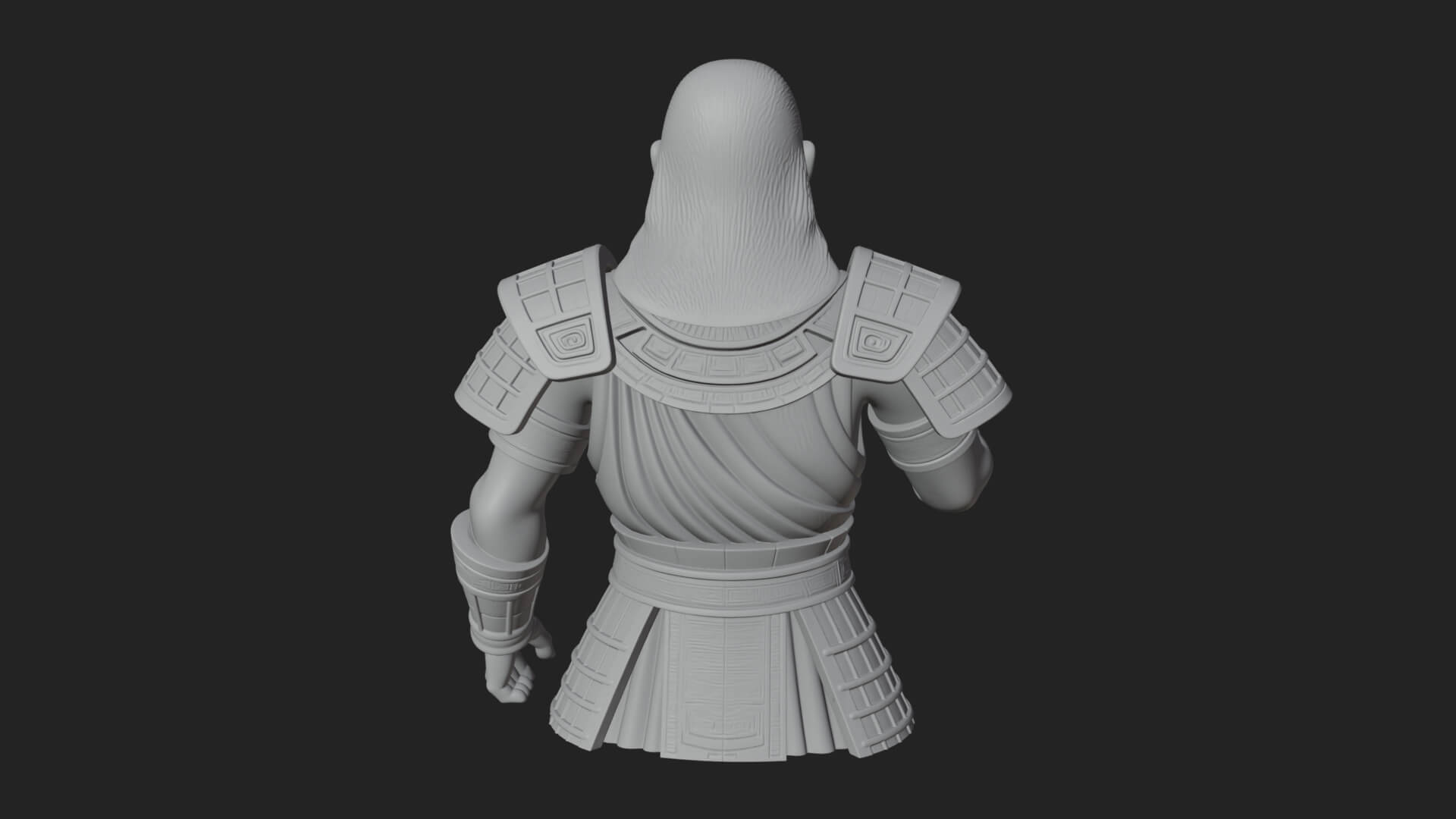Purple Armor Elder Bust Design 11 3D Print Model 3D Model