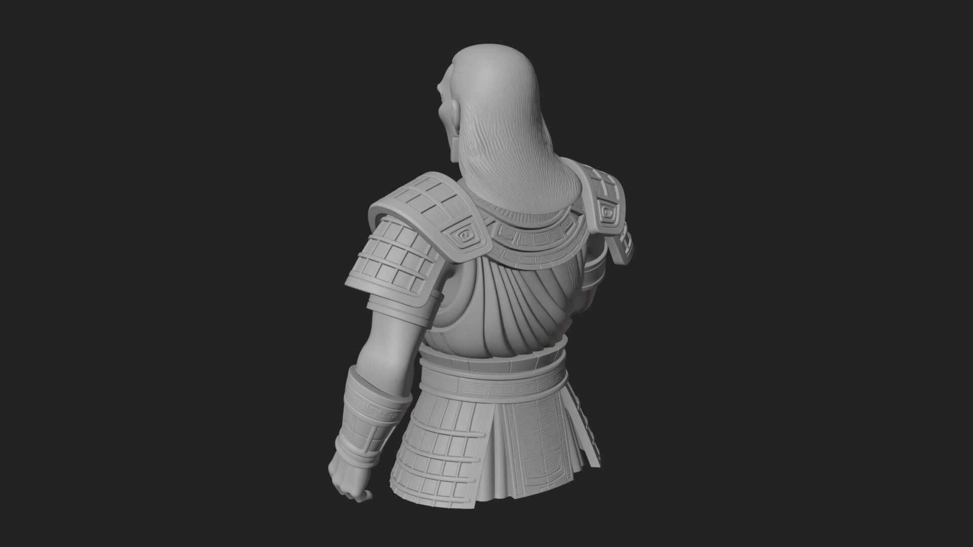 Purple Armor Elder Bust Design 11 3D Print Model 3D Model