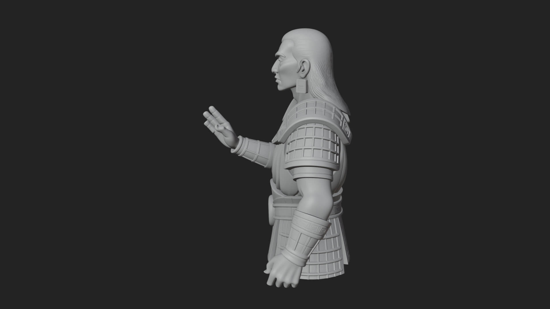 Purple Armor Elder Bust Design 11 3D Print Model 3D Model