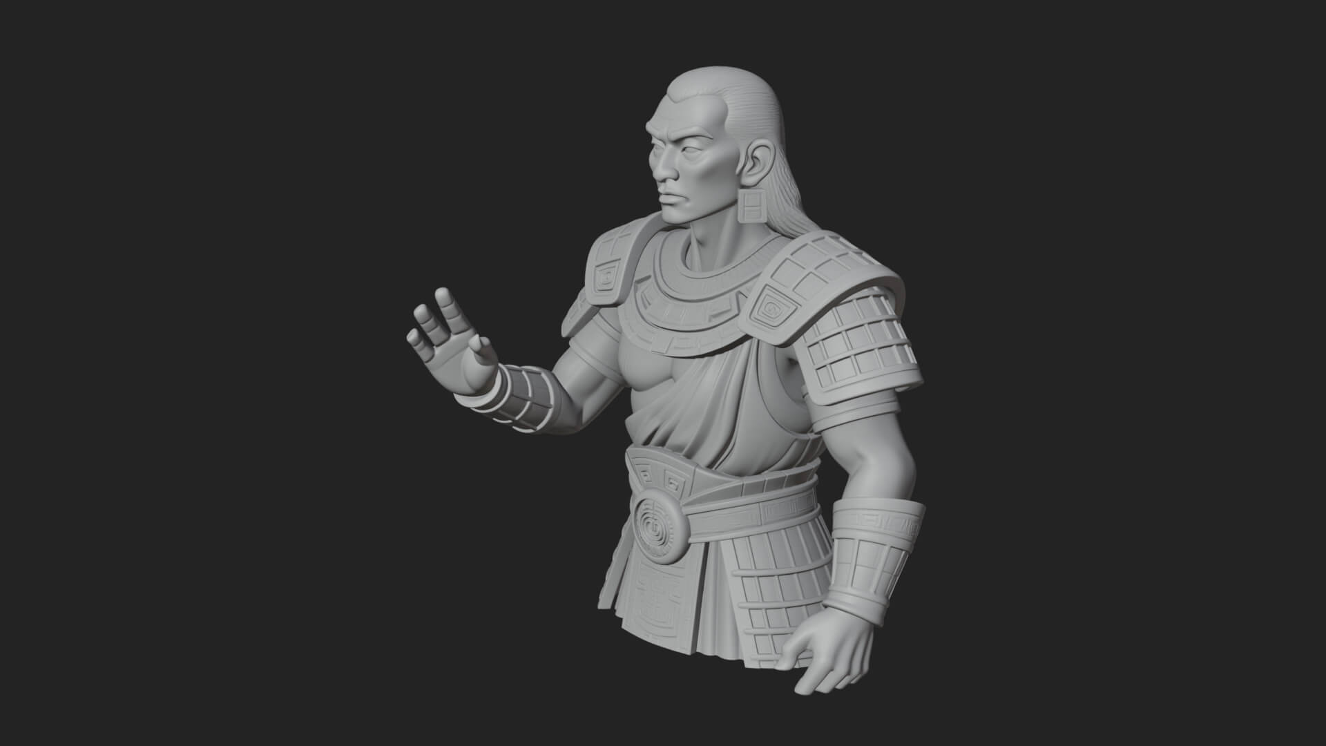 Purple Armor Elder Bust Design 11 3D Print Model 3D Model