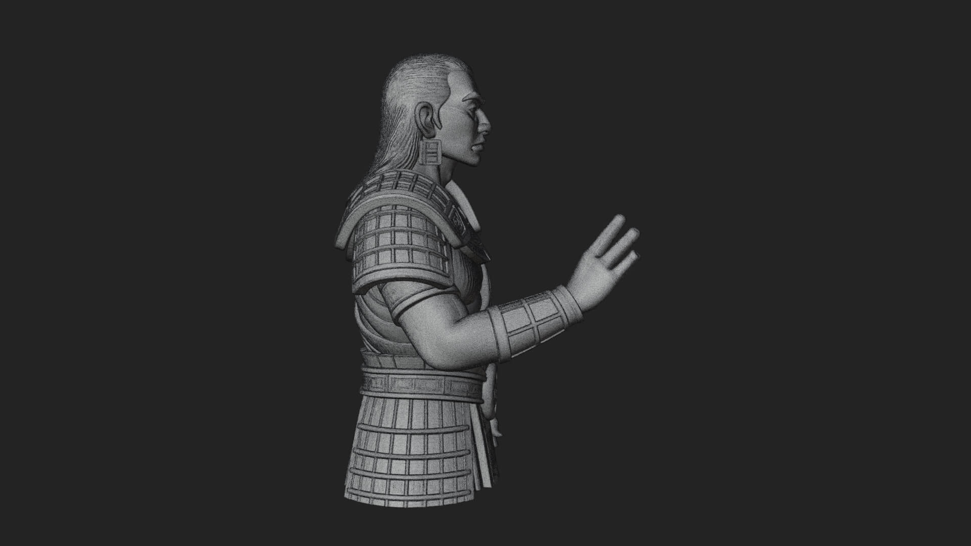 Purple Armor Elder Bust Design 11 3D Print Model 3D Model