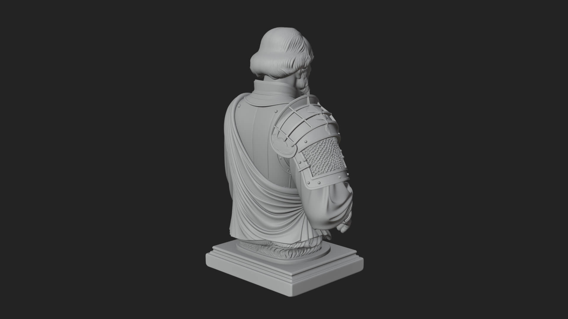 Purple Armor Elder Bust Design 12 3D Print Model 3D Model