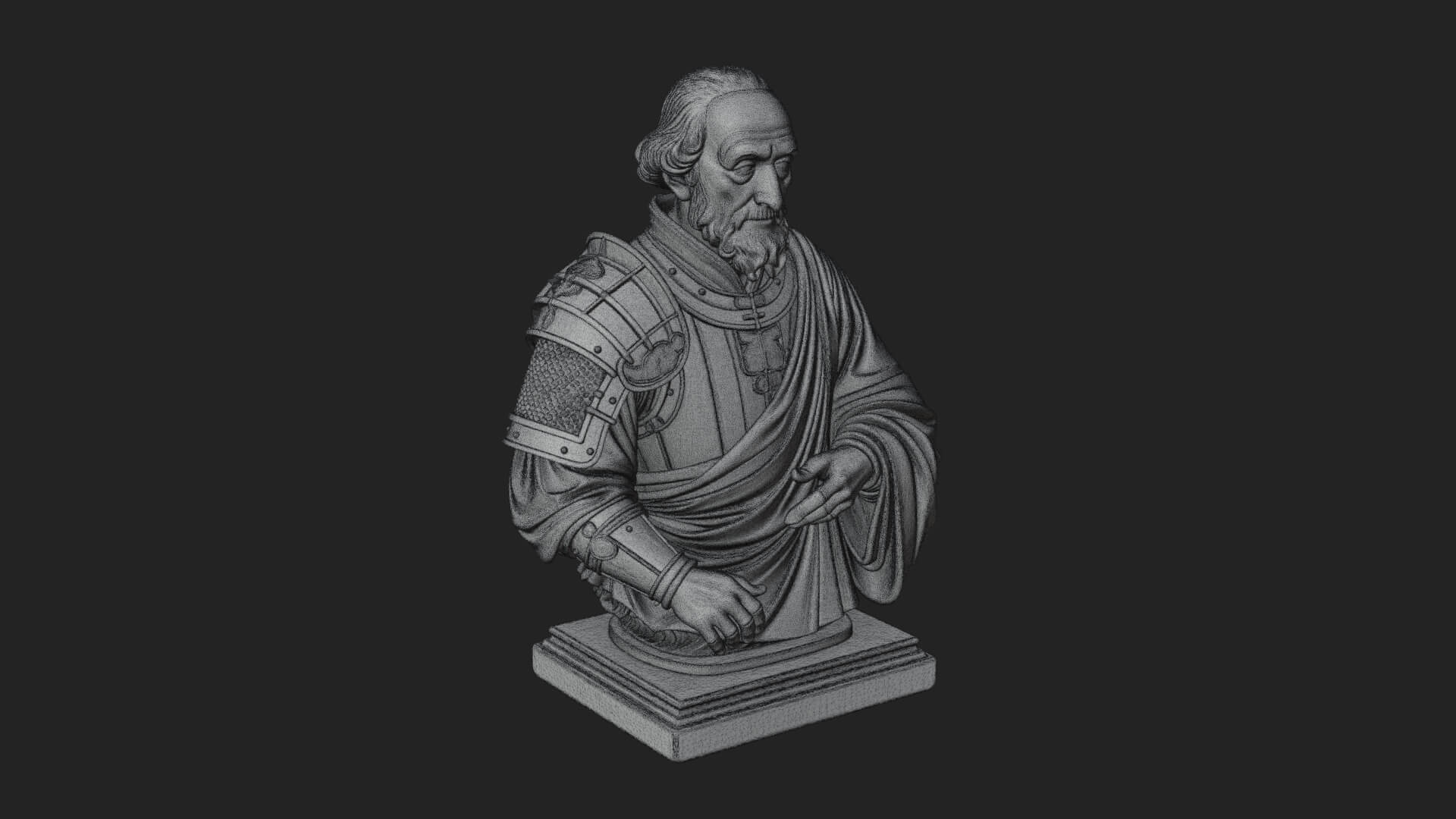 Purple Armor Elder Bust Design 12 3D Print Model 3D Model