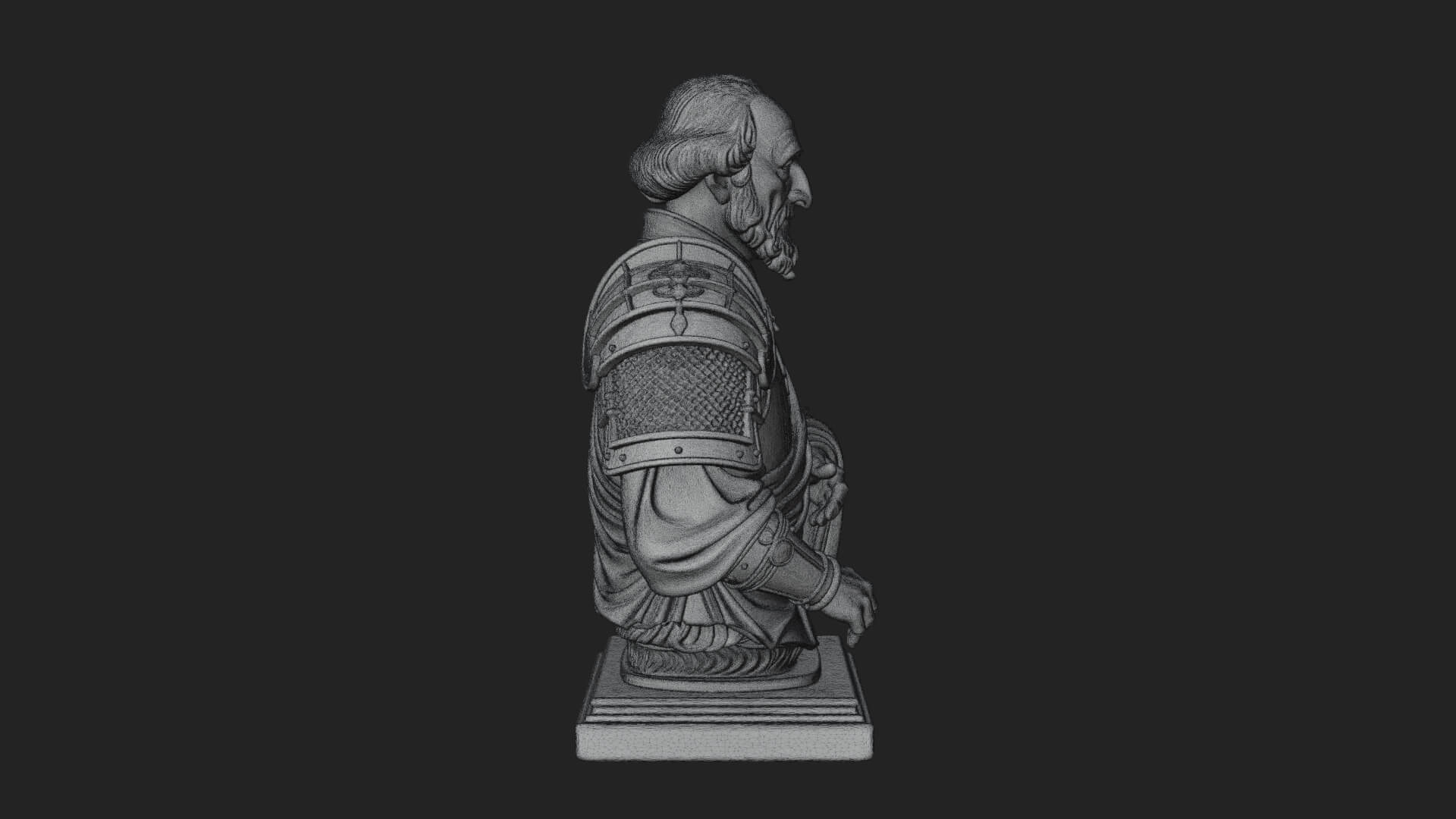 Purple Armor Elder Bust Design 12 3D Print Model 3D Model