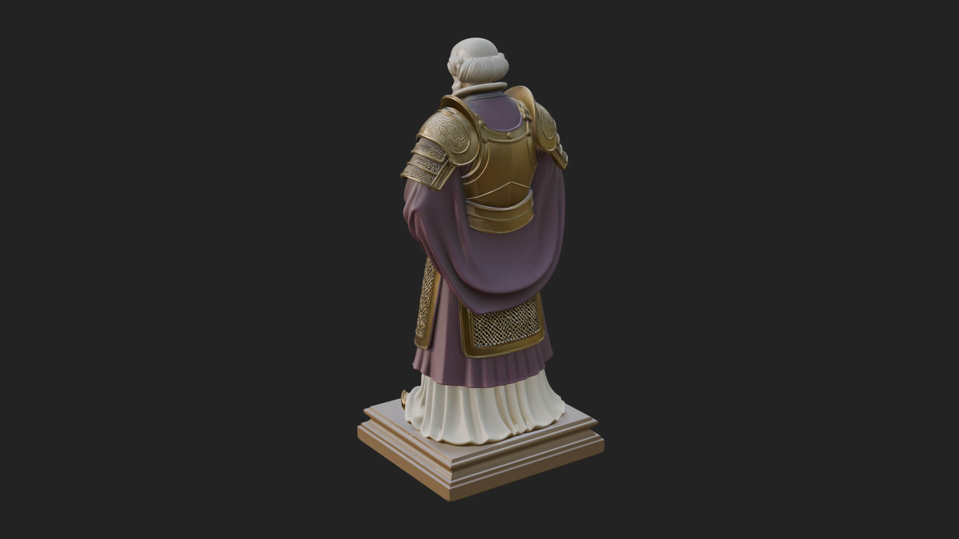 Purple Armor Elder Bust Design 13 3D Print Model 3D Model