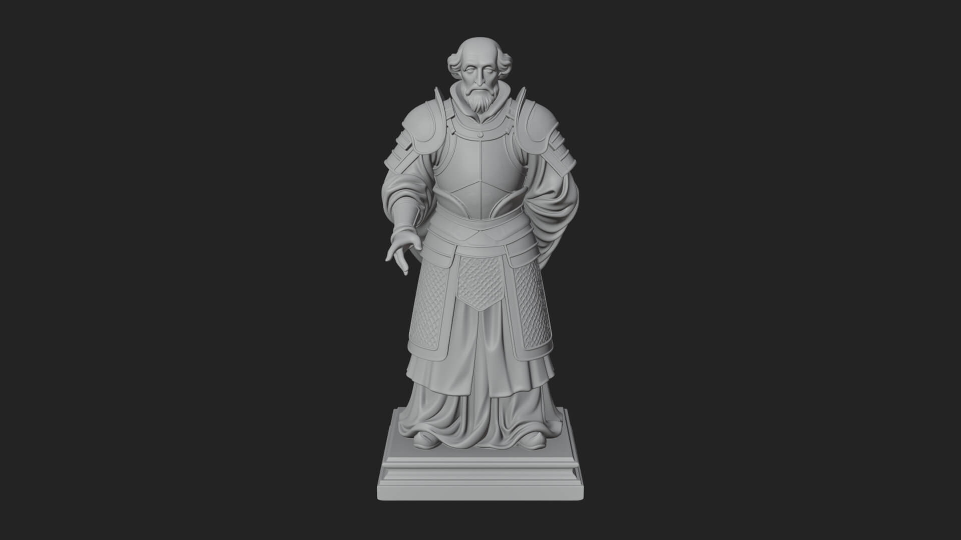 Purple Armor Elder Bust Design 13 3D Print Model 3D Model