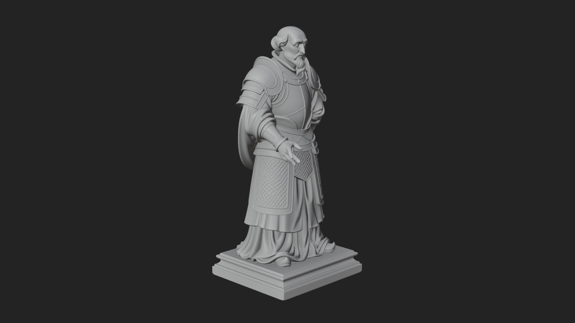 Purple Armor Elder Bust Design 13 3D Print Model 3D Model