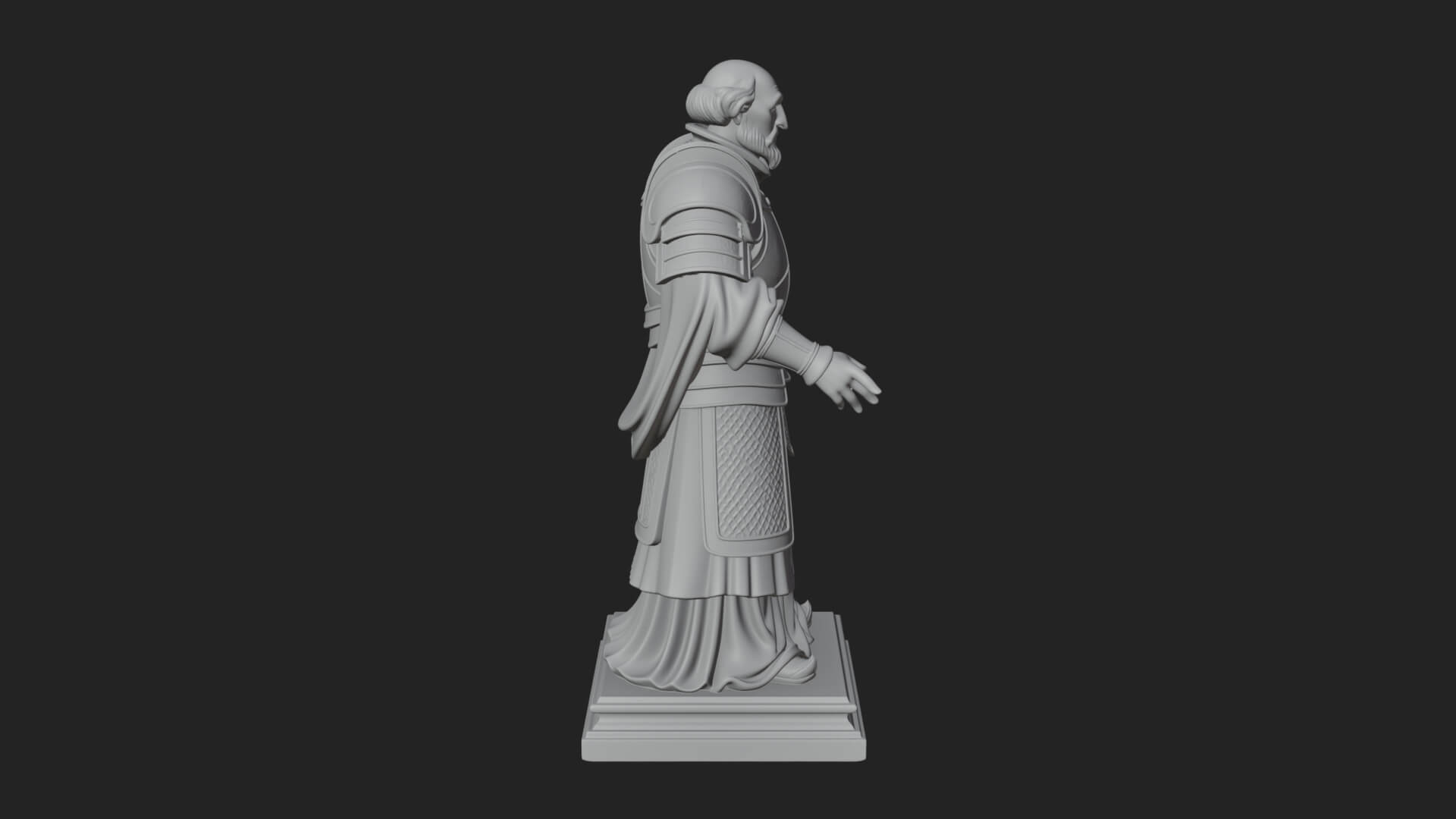 Purple Armor Elder Bust Design 13 3D Print Model 3D Model