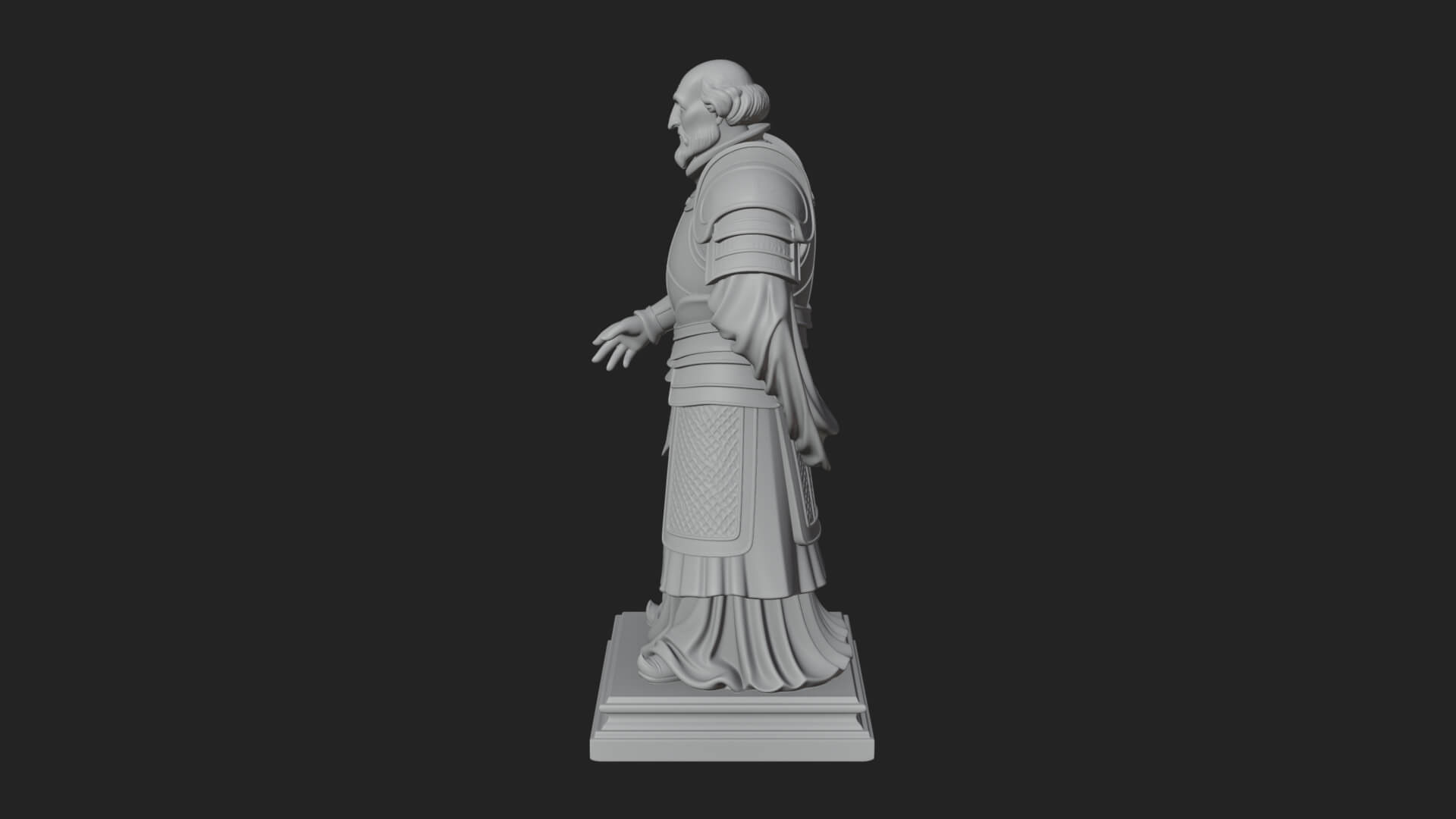 Purple Armor Elder Bust Design 13 3D Print Model 3D Model