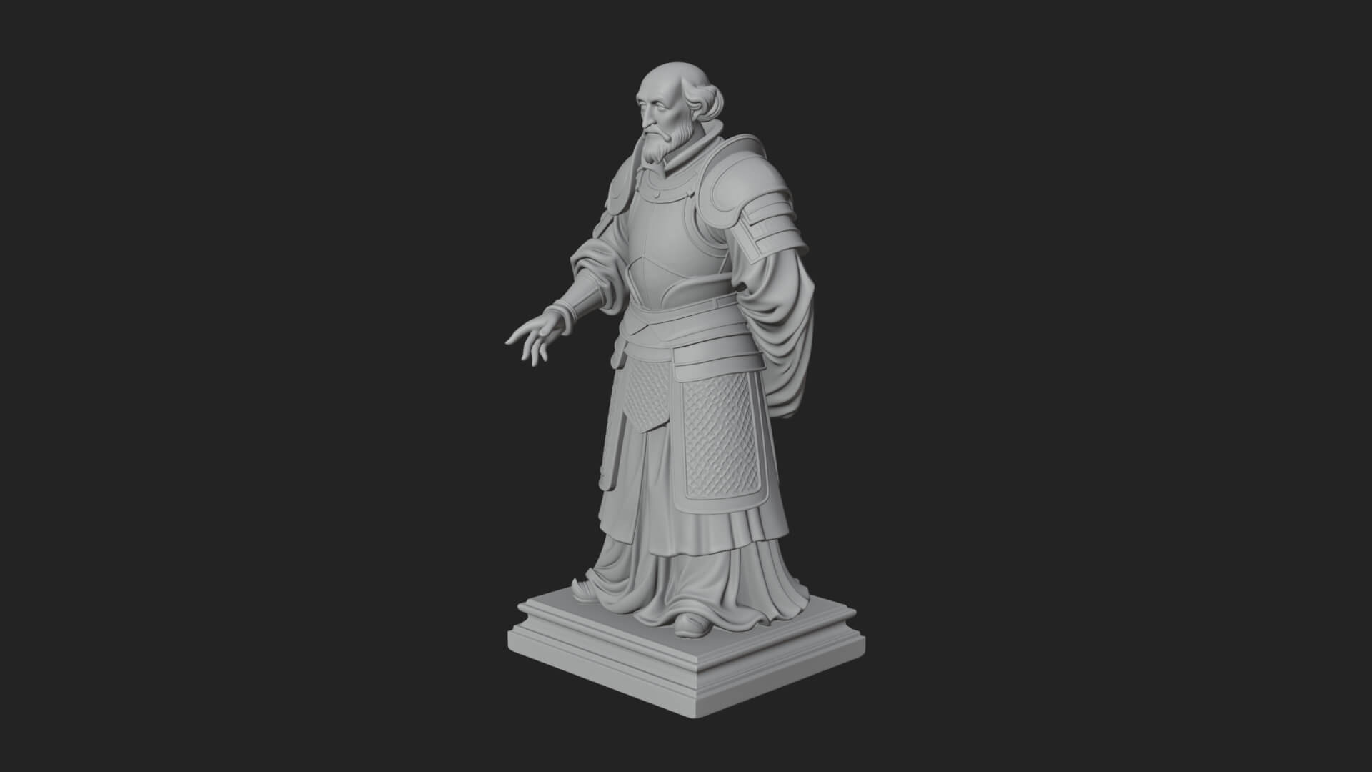 Purple Armor Elder Bust Design 13 3D Print Model 3D Model