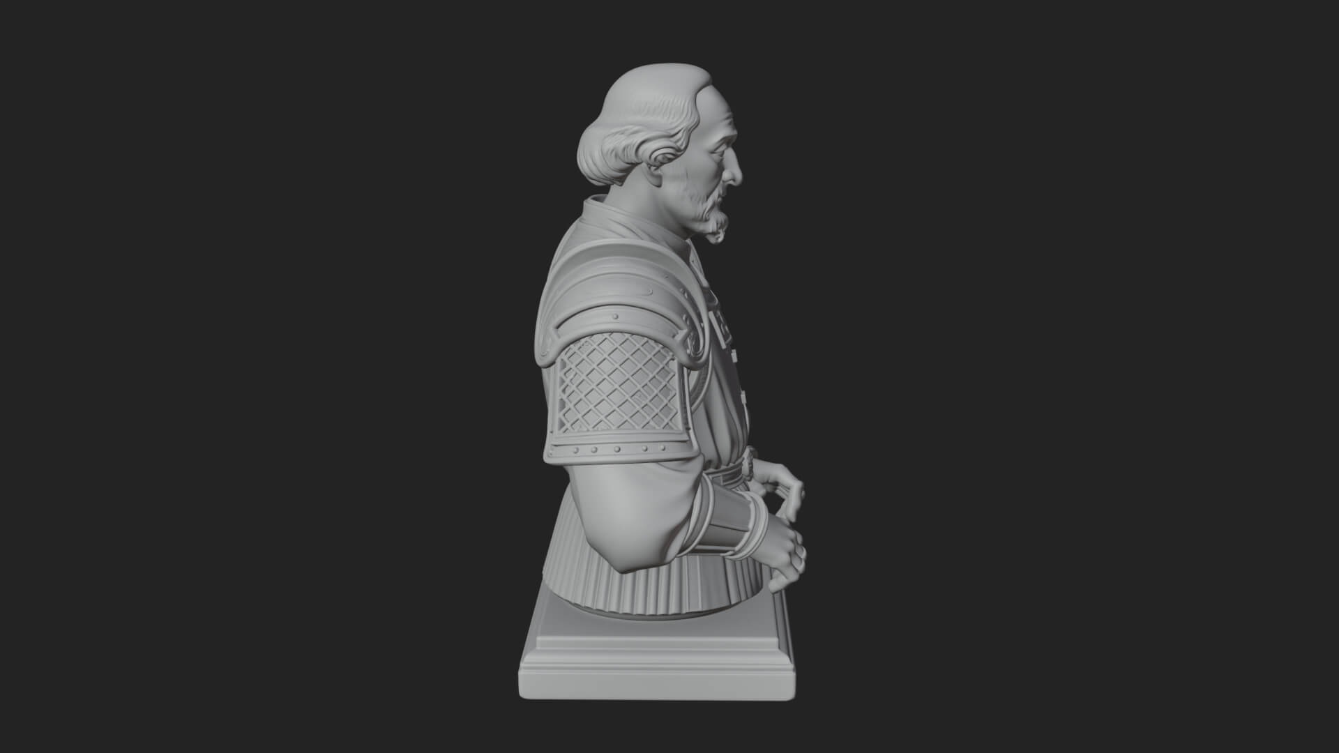 Purple Armor Elder Bust Design 14 3D Print Model 3D Model