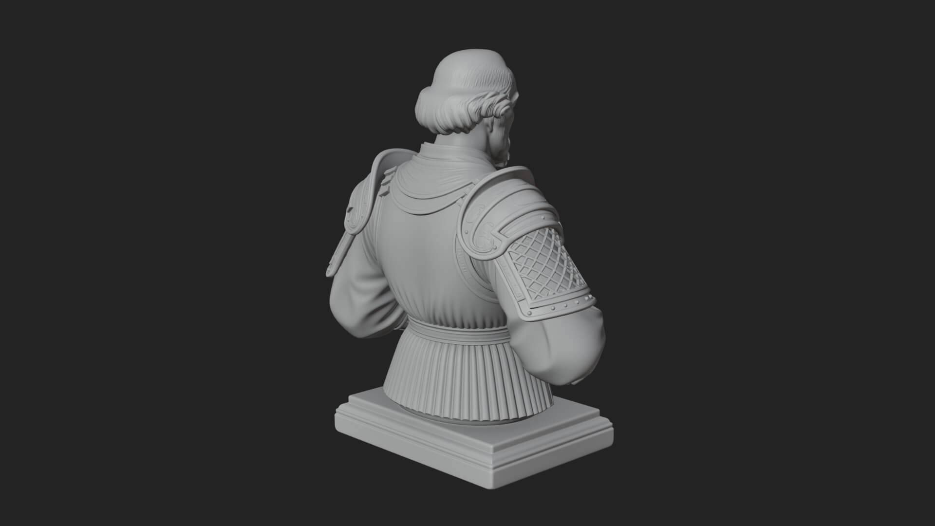 Purple Armor Elder Bust Design 14 3D Print Model 3D Model