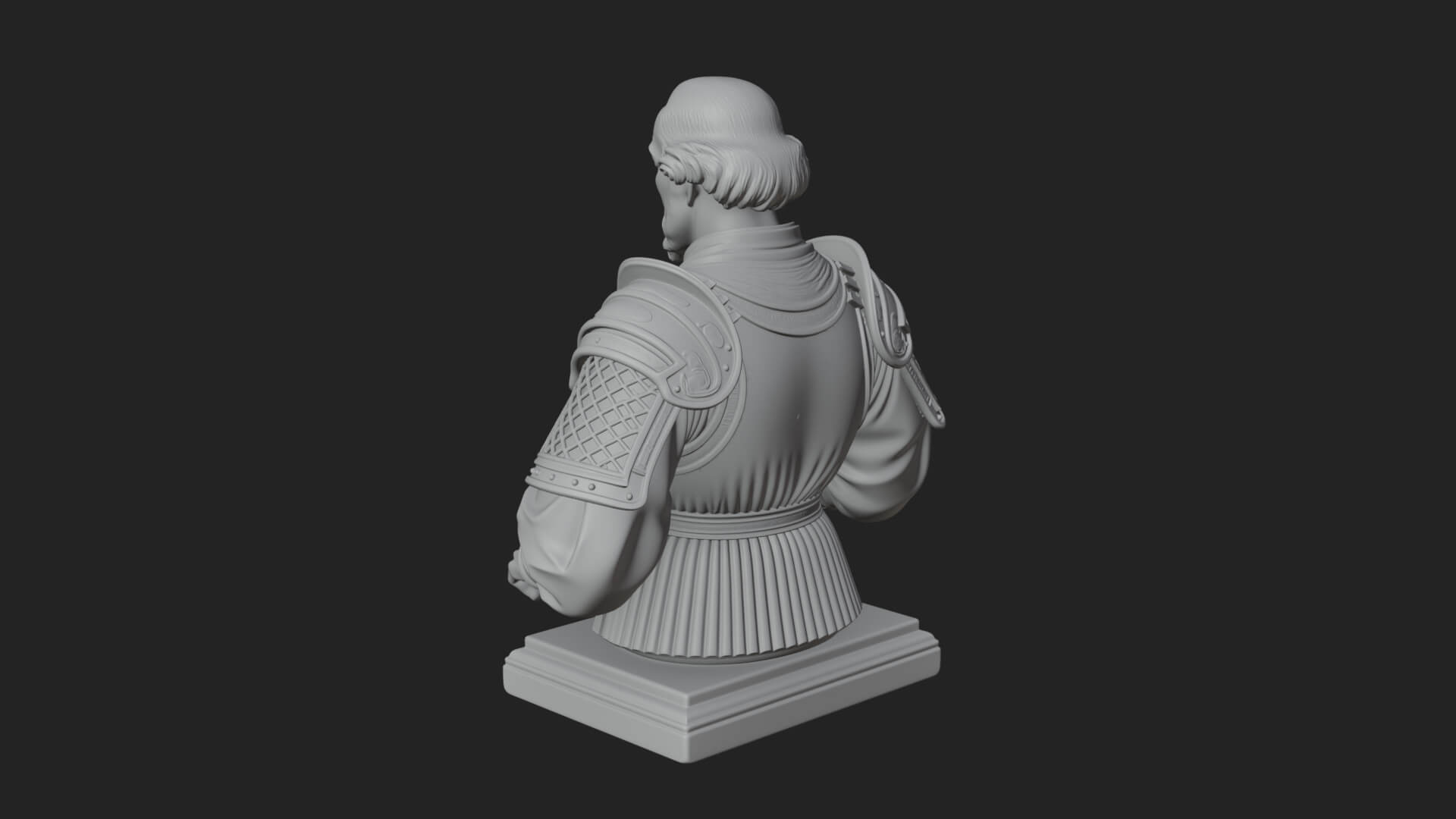 Purple Armor Elder Bust Design 14 3D Print Model 3D Model