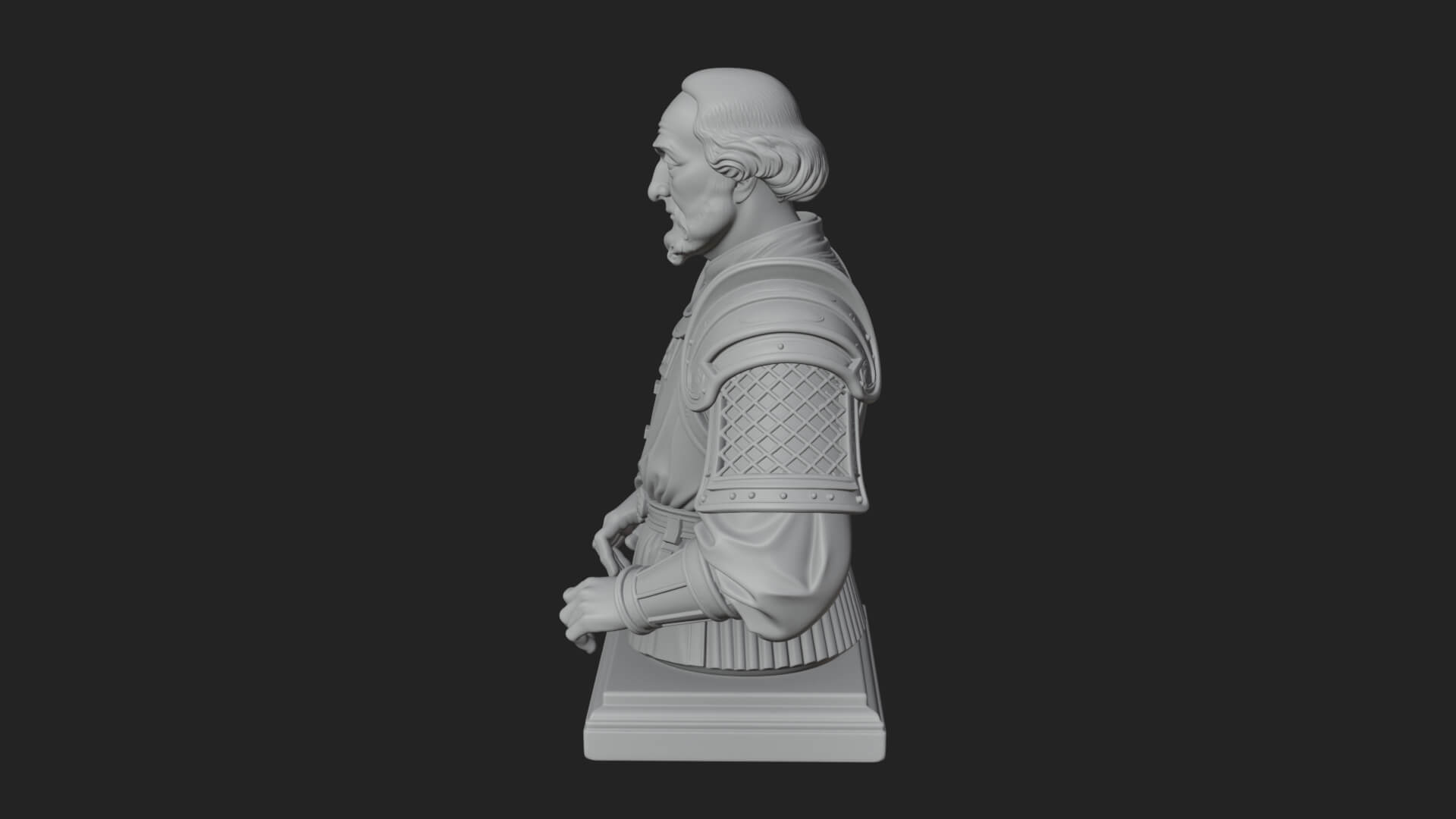 Purple Armor Elder Bust Design 14 3D Print Model 3D Model