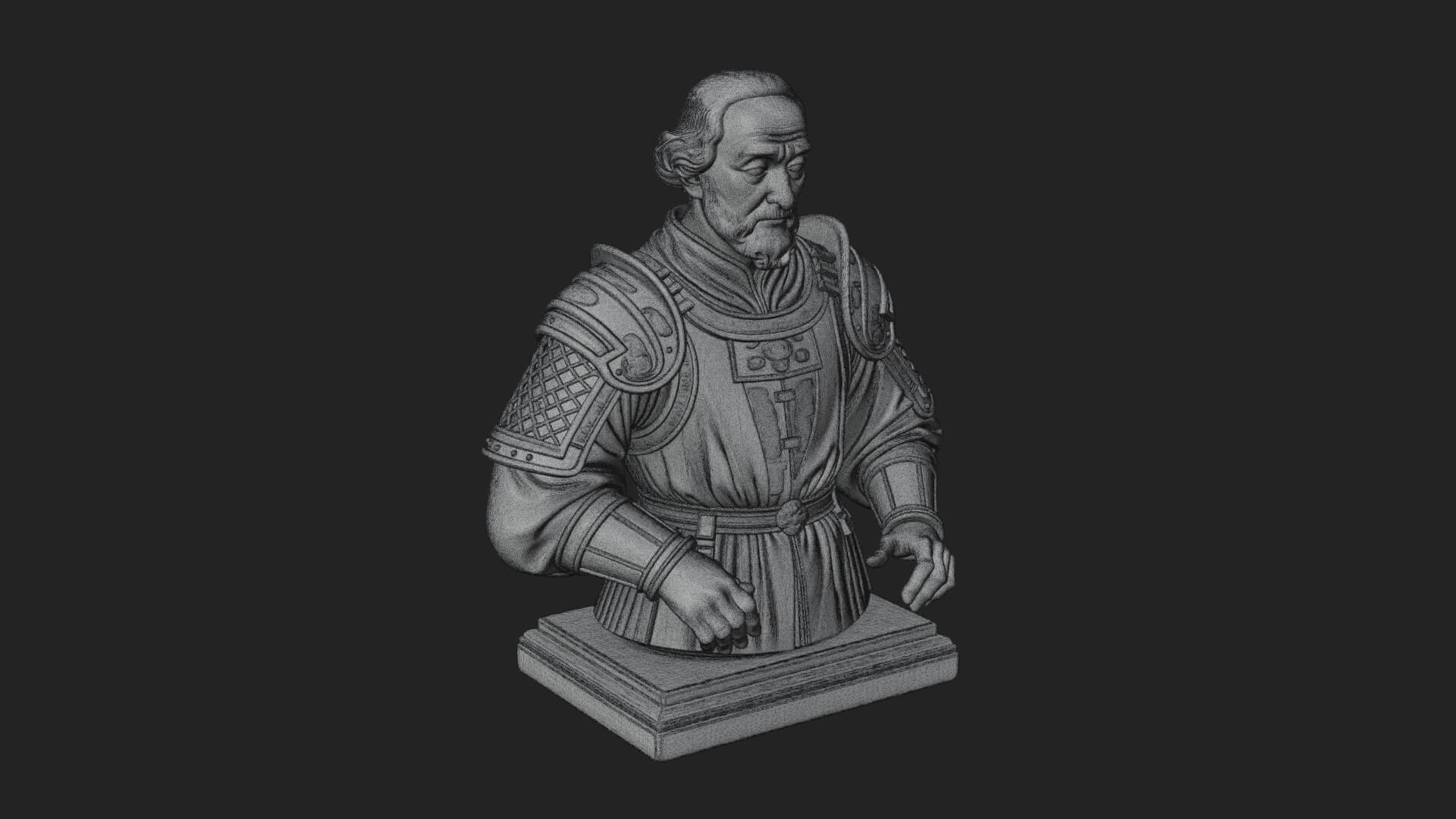 Purple Armor Elder Bust Design 14 3D Print Model 3D Model