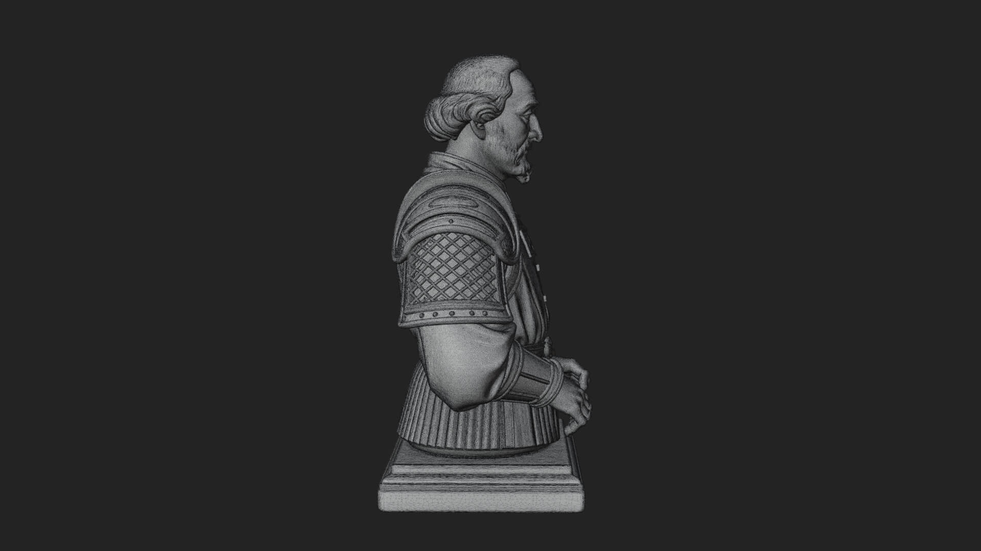 Purple Armor Elder Bust Design 14 3D Print Model 3D Model