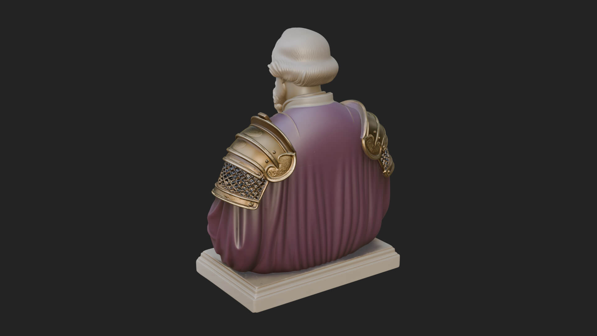 Purple Armor Elder Bust Design 15 3D Print Model 3D Model