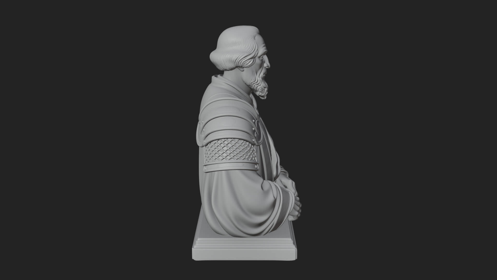 Purple Armor Elder Bust Design 15 3D Print Model 3D Model